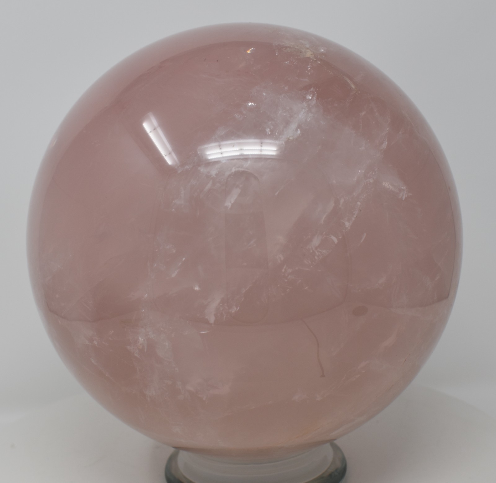 Large Rose Quartz Sphere 201 mm 25 lb 9 oz