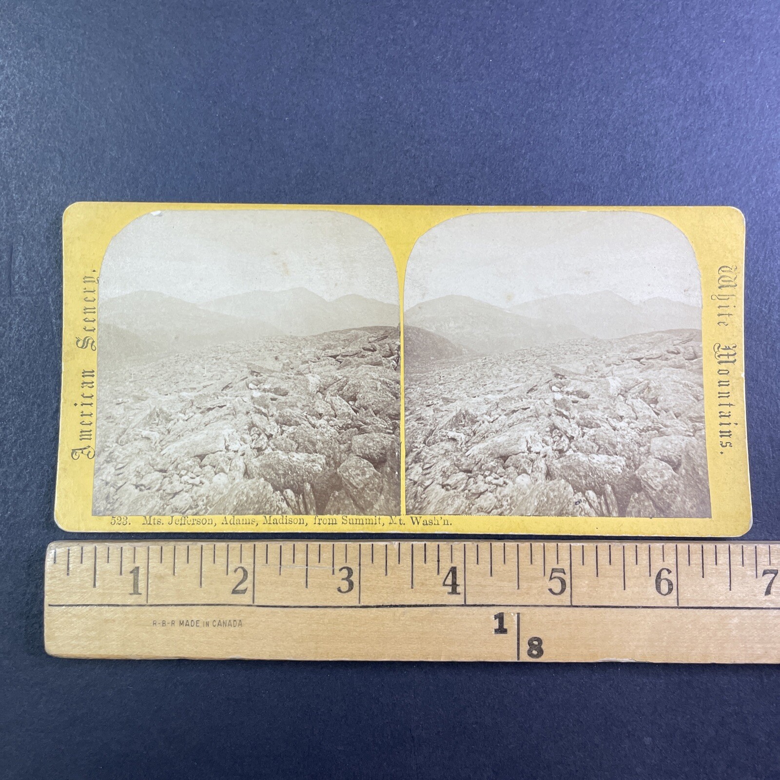 Mts Jefferson Adams Madison Stereoview White Mountains NH 1870s