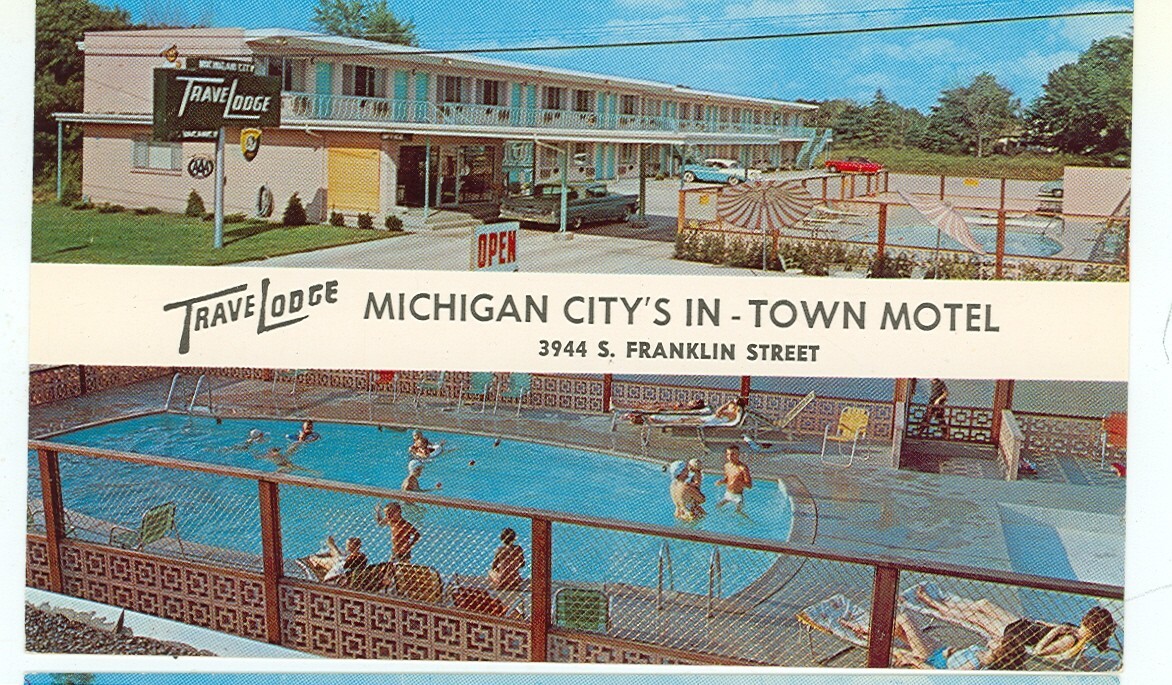 MICHIGAN CITY,INDIANA-TRAVELODGE-SPLITVIEW-PM1965-#51559B-ALDERSON-(IN-M)