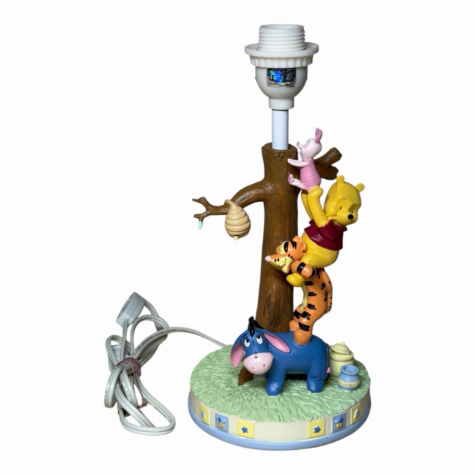 Rare 2006 Disney Winnie The Pooh & Friends Nursery Decor Table Lamp No Shade