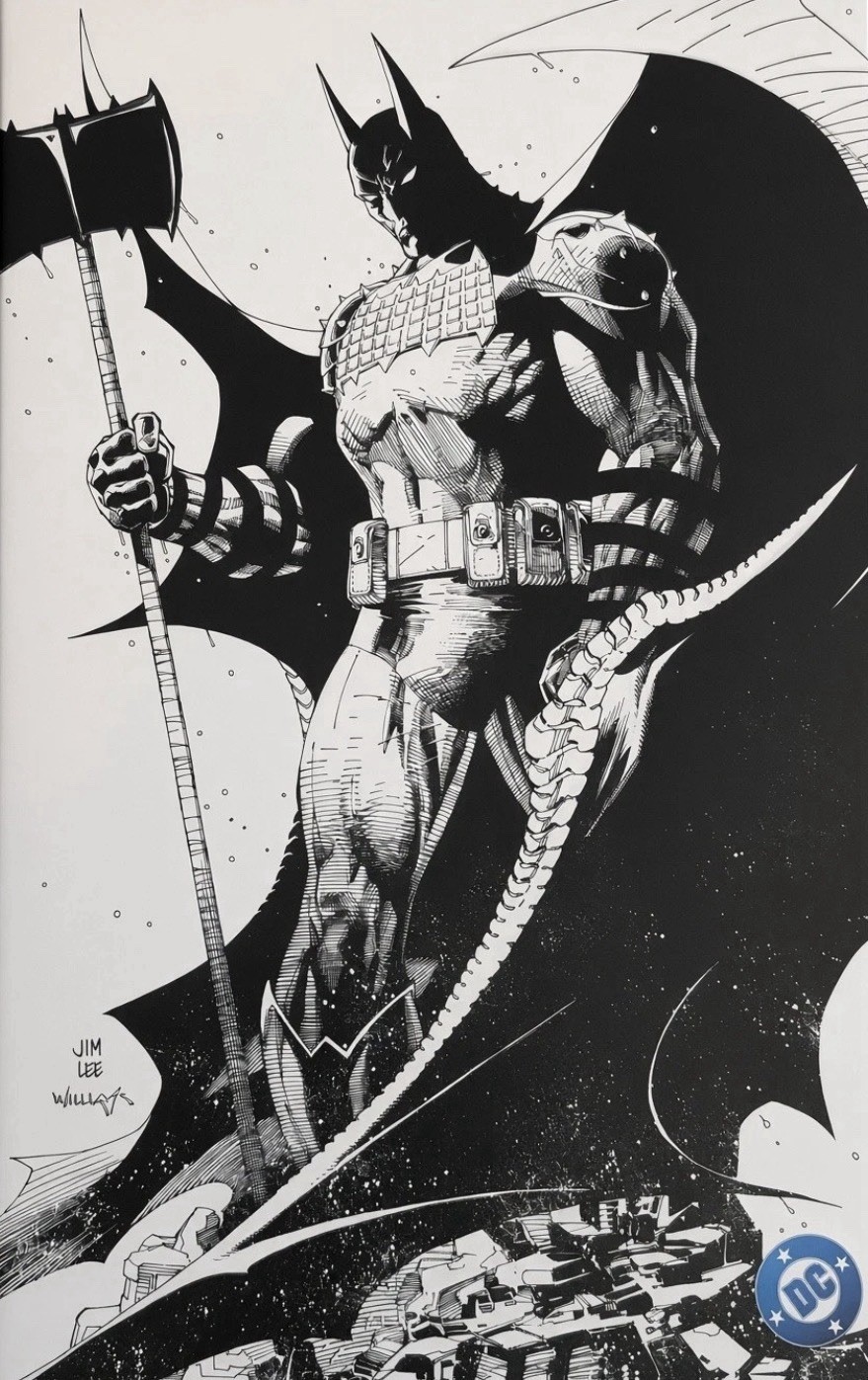 Absolute Batman #1 Japanese Edition Jim Lee Black & White 1:100 Cover In Hand