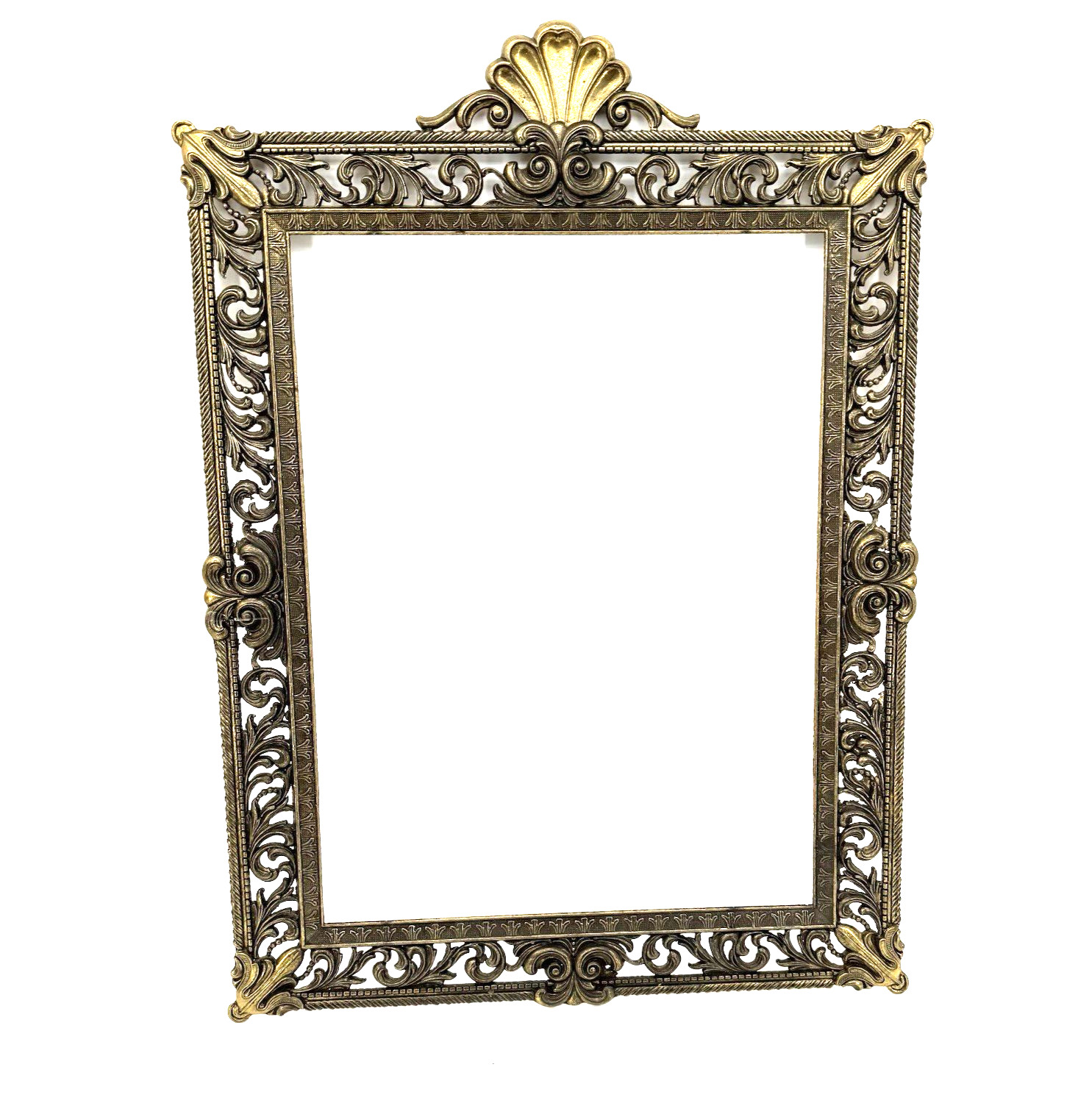 Vintage Brass Picture Frame Made in Italy No Glass No Backing 19