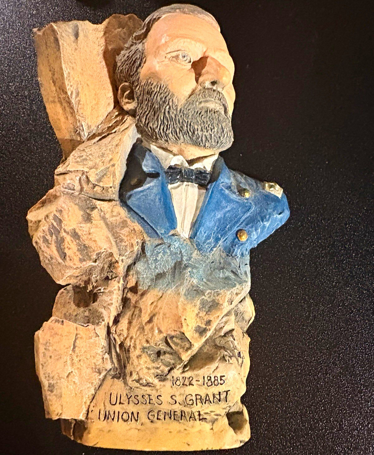 Ulysses S. Grant Union General Bust Figurine Statue Made in Indonesia