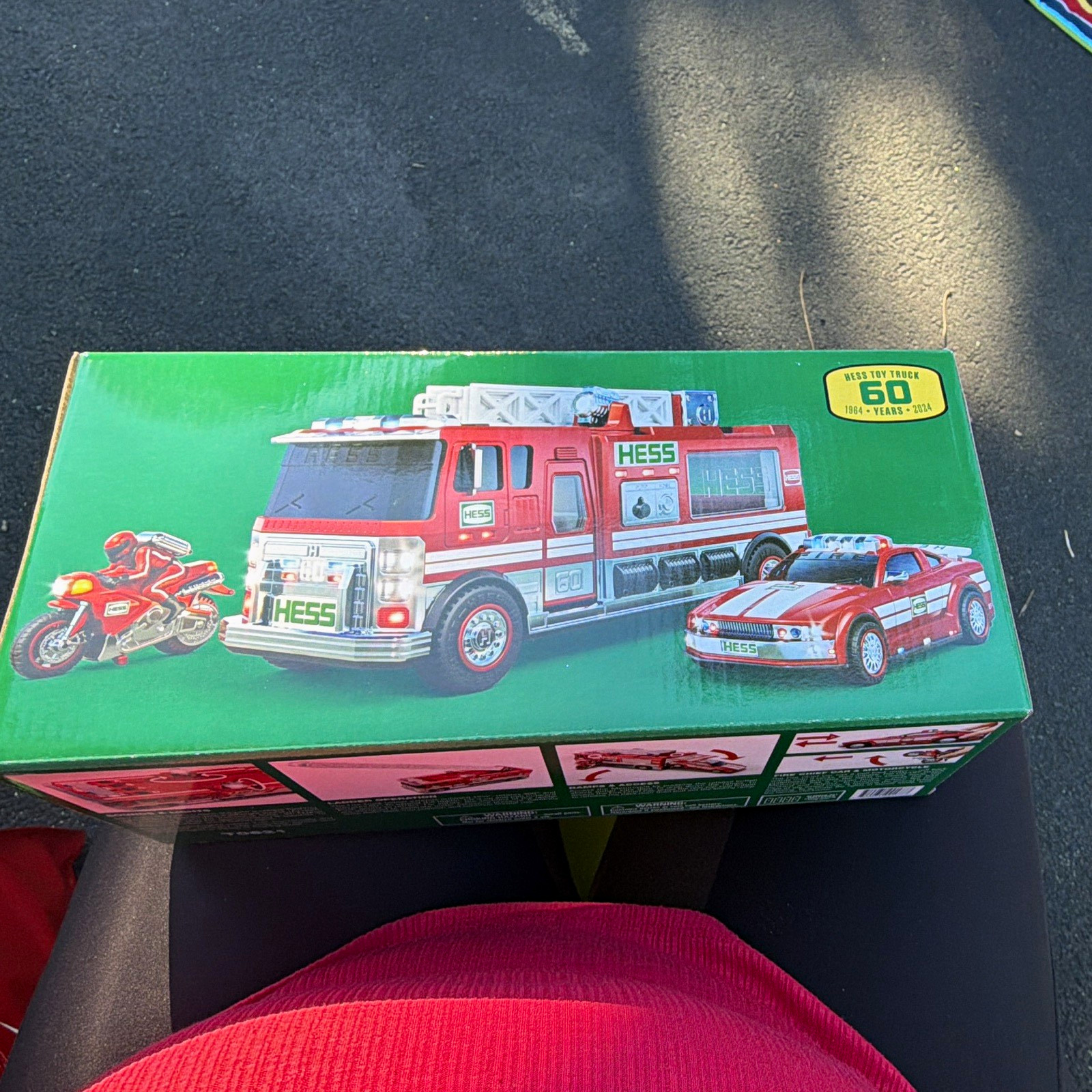 Hess 60th Anniversary Fire Truck w/ Gear & Motorcycle 2-in-1 Boxed