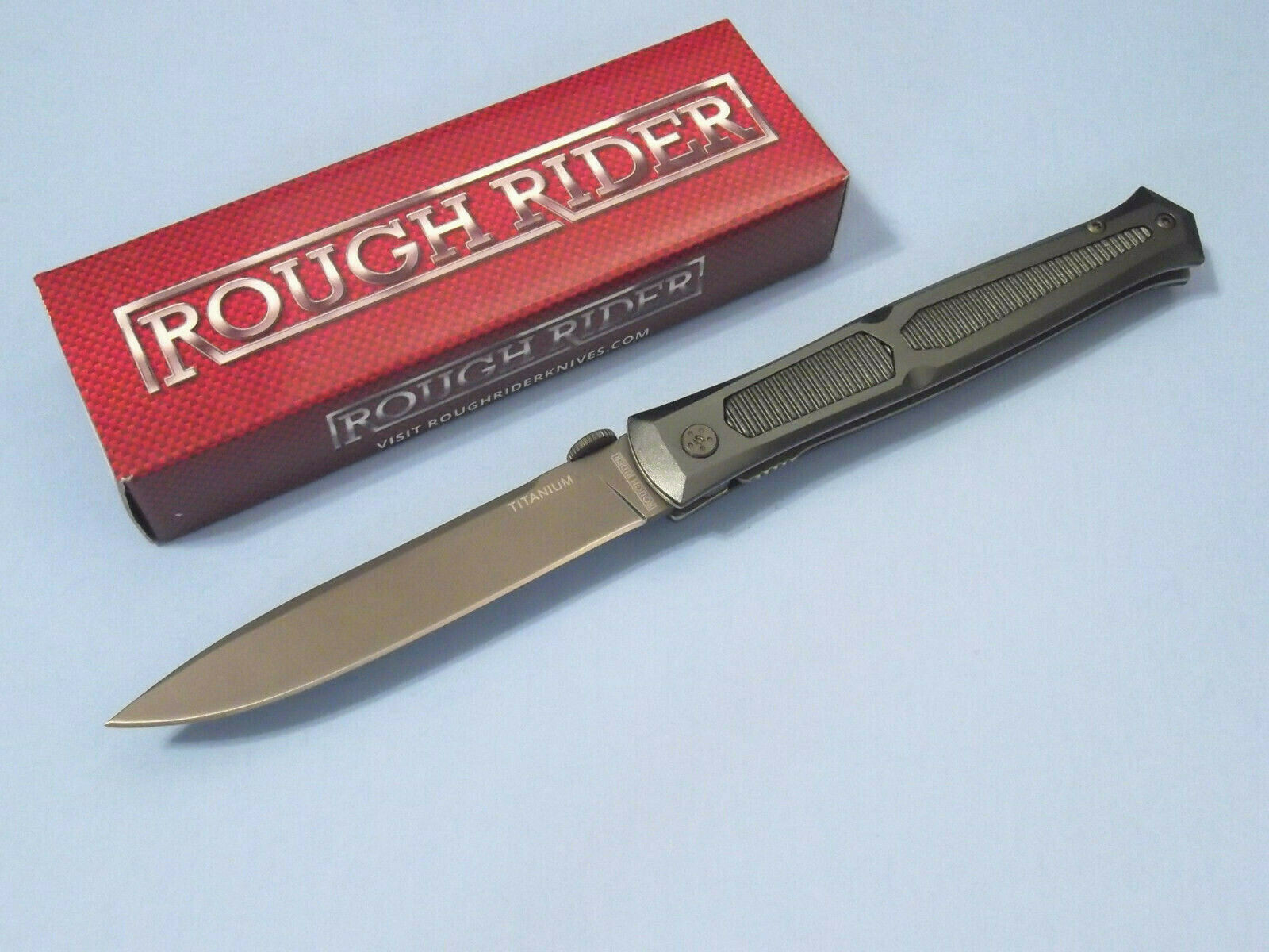ROUGH RYDER RR1859 Tall Man Titanium finish manual linerlock knife 5