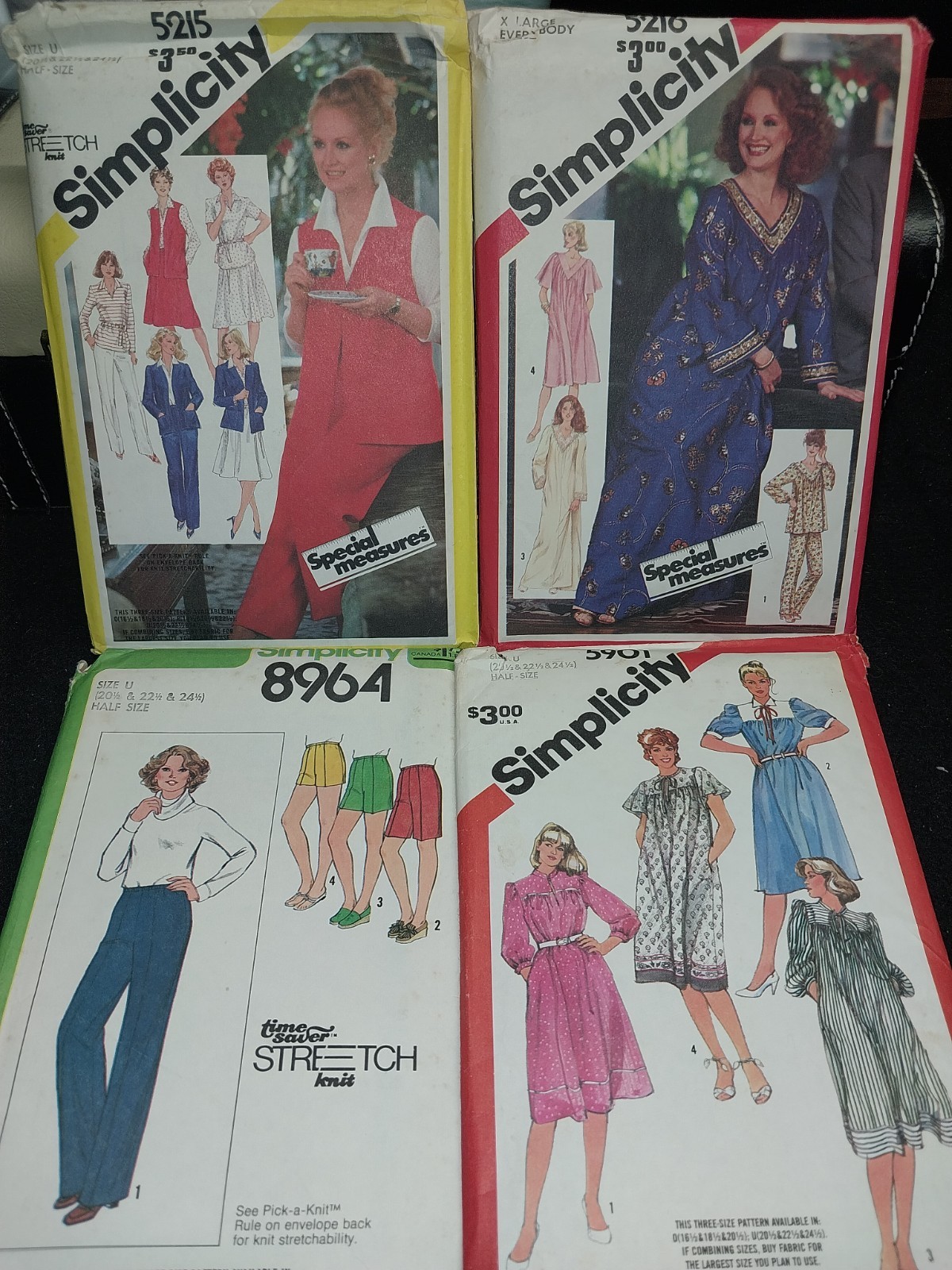 Vintage Simplicity Sewing Patterns Uncut Lot Of 4 Women\'s Fashion 