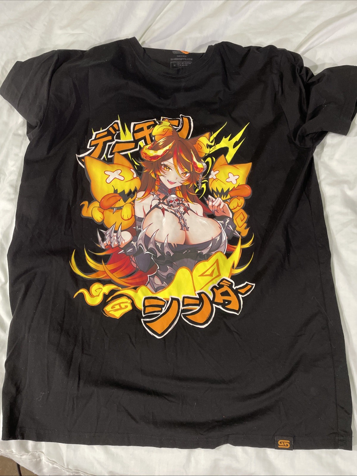 Gamersupps Sinder OOP Limited Medium Black Shirt Vtuber Waifu Anime Girl