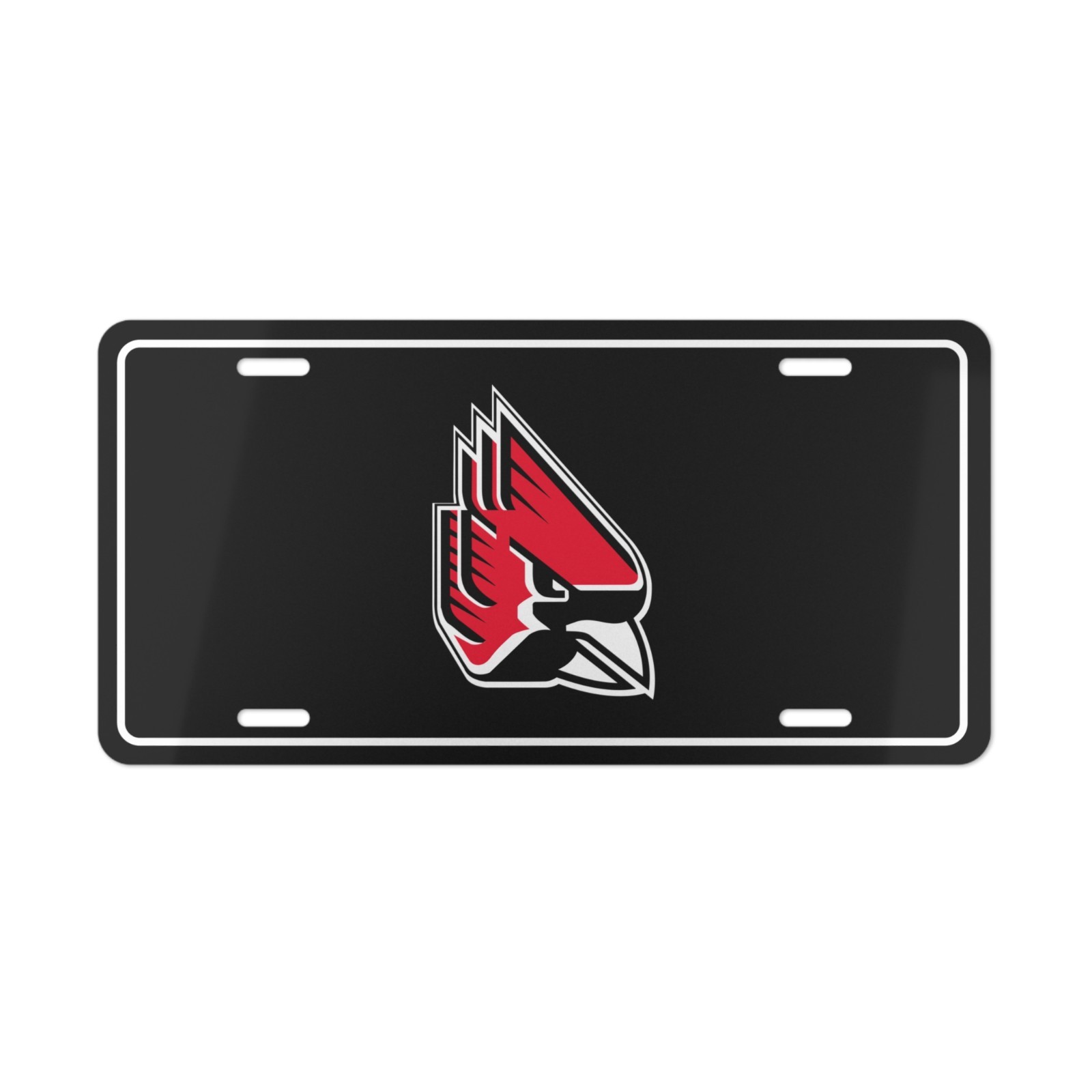 Ball State Cardinals License Plate – NCAA College Car Tag (Black Background)