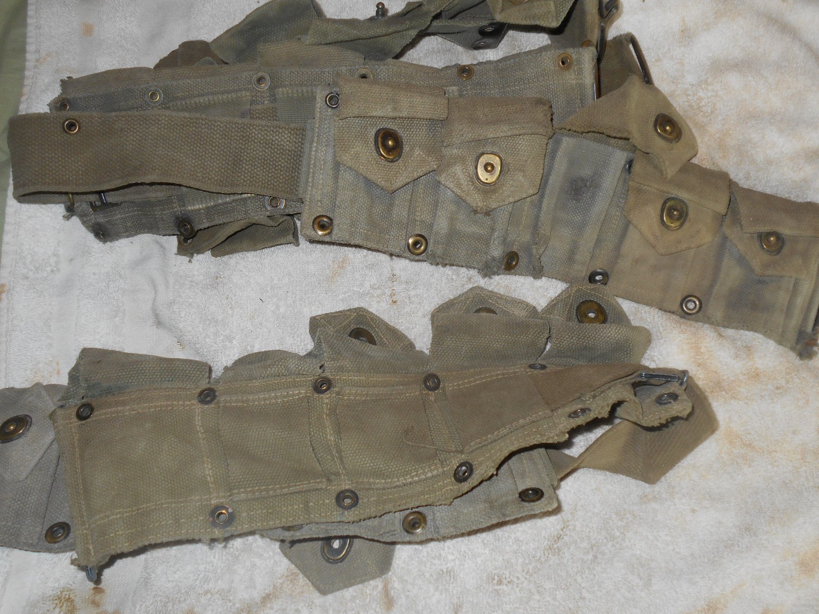 WW2 USGI  M-1 garand cartridge belt 10 pocket project or display