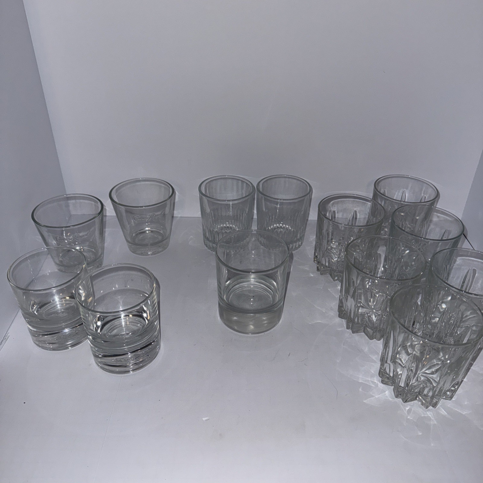 VINTAGE CROWN ROYAL WHISKEY GLASSES LOT OF 12