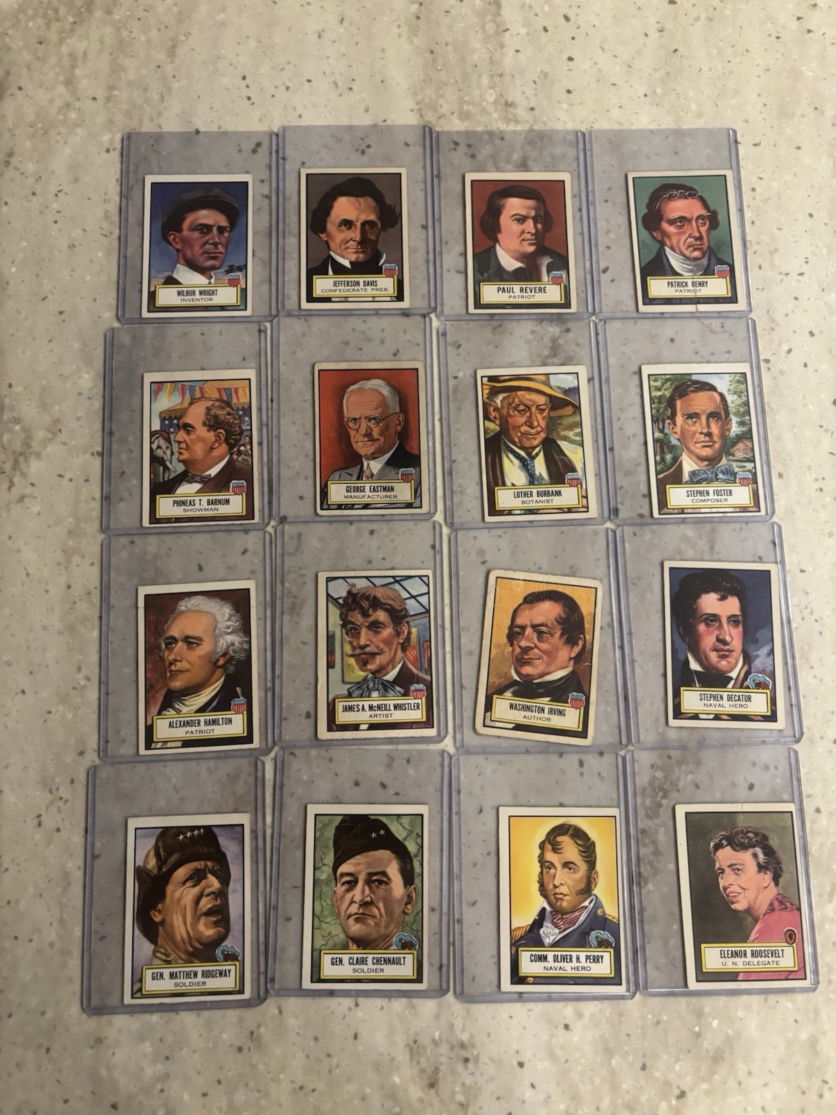 1952 Topps Look ’N See Lot of 44 Vintage Cards High #s Historical Figures R714-1