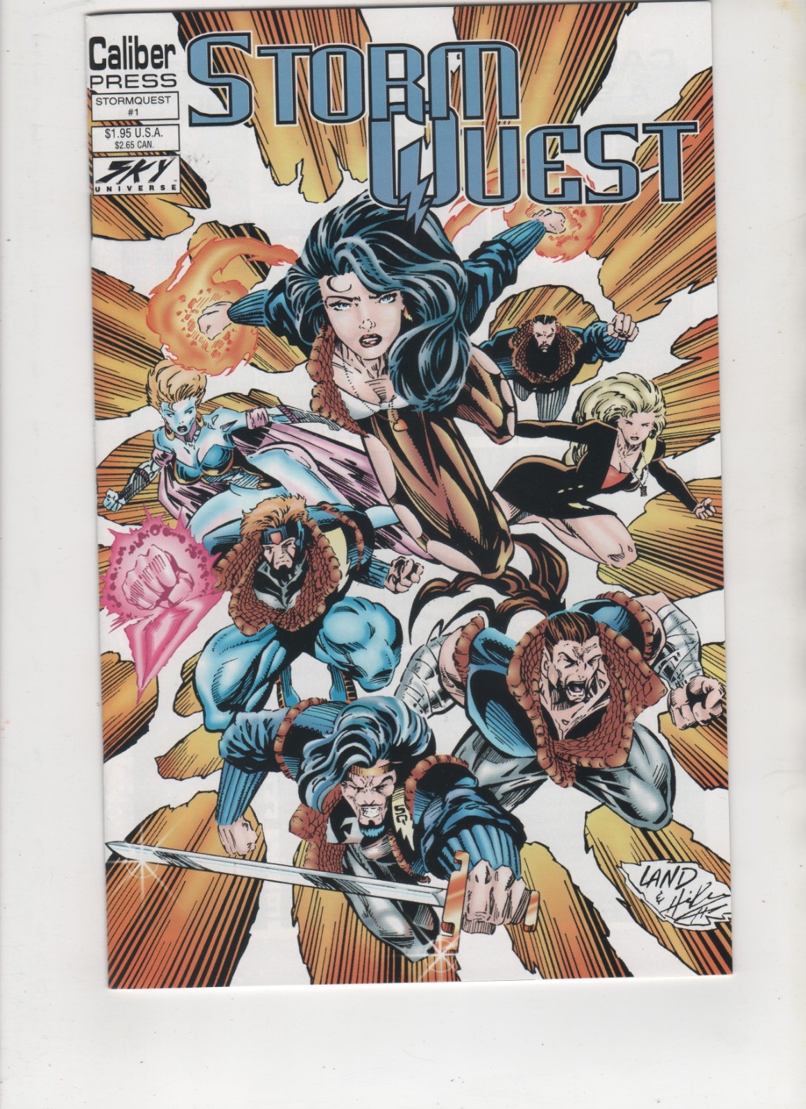 Storm Quest #1, 1st Pro Art by Greg Land, NM 9.4, Caliber, 1994, See Scans