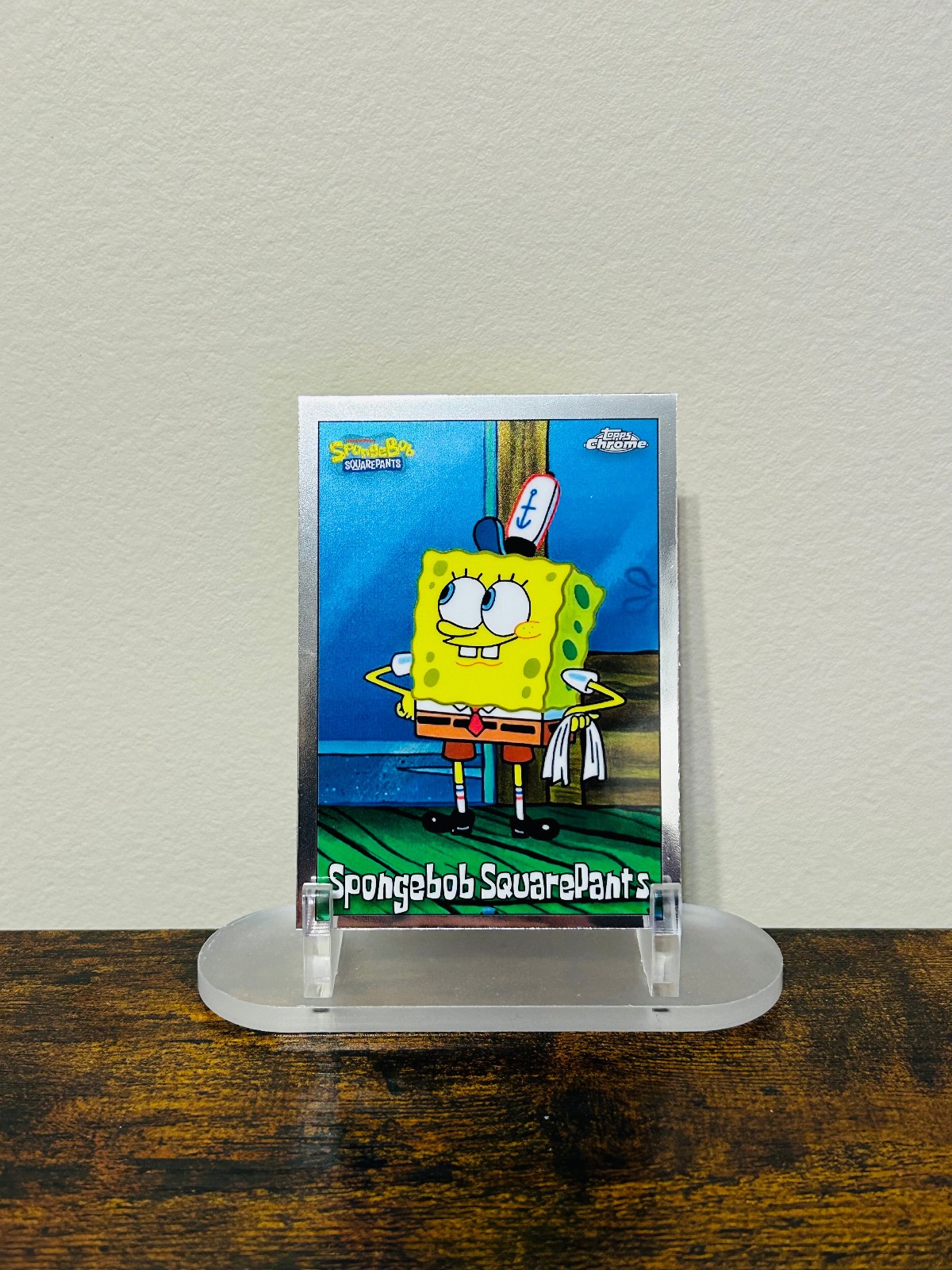 2025 Topps Chrome: Spongebob 25th Anniversary, Spongebob SquarePants Base Card