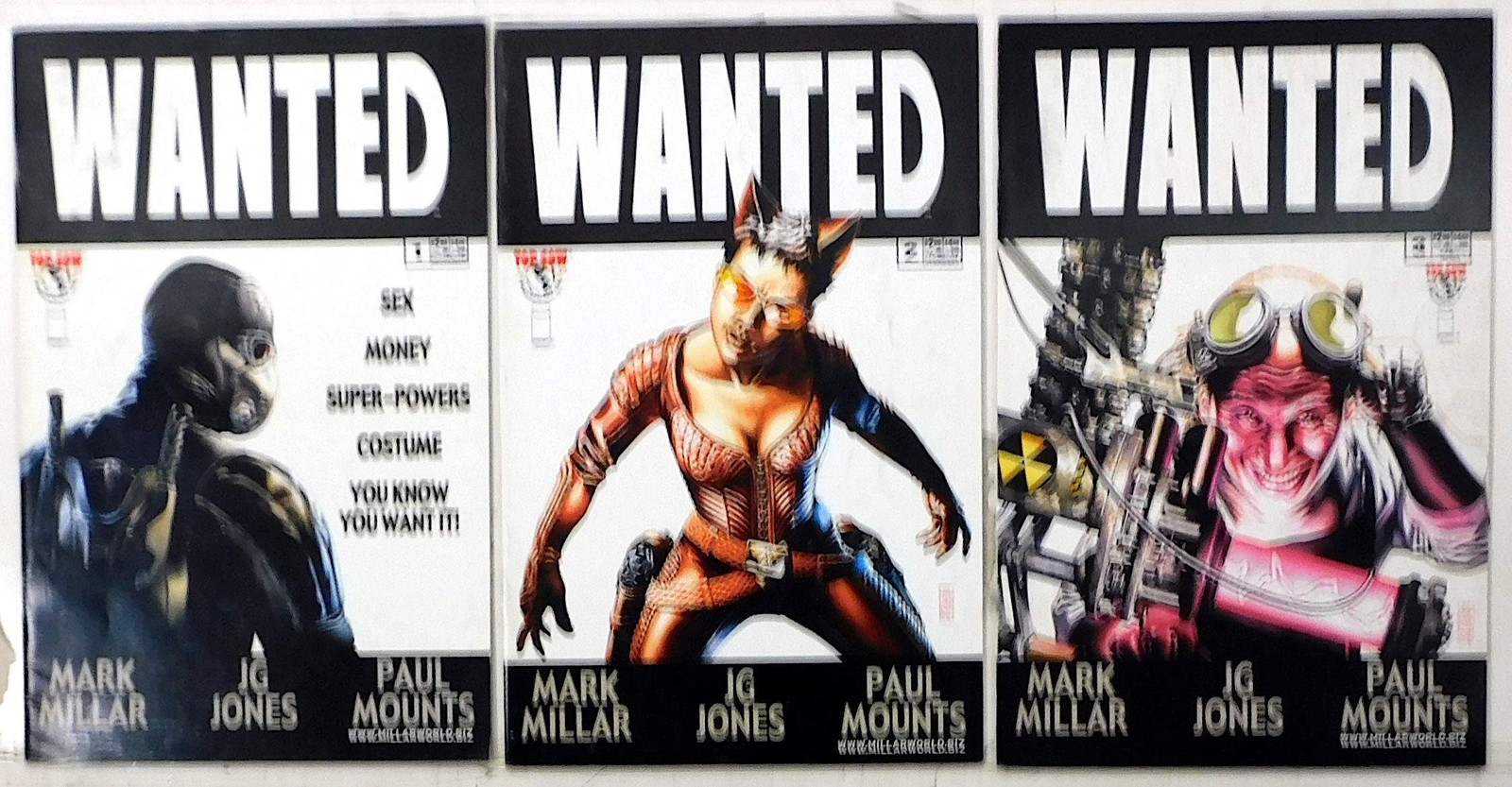 Wanted Lot of 3 #1, 2, 3 (2004) Image Comics 1st Print Comic Books