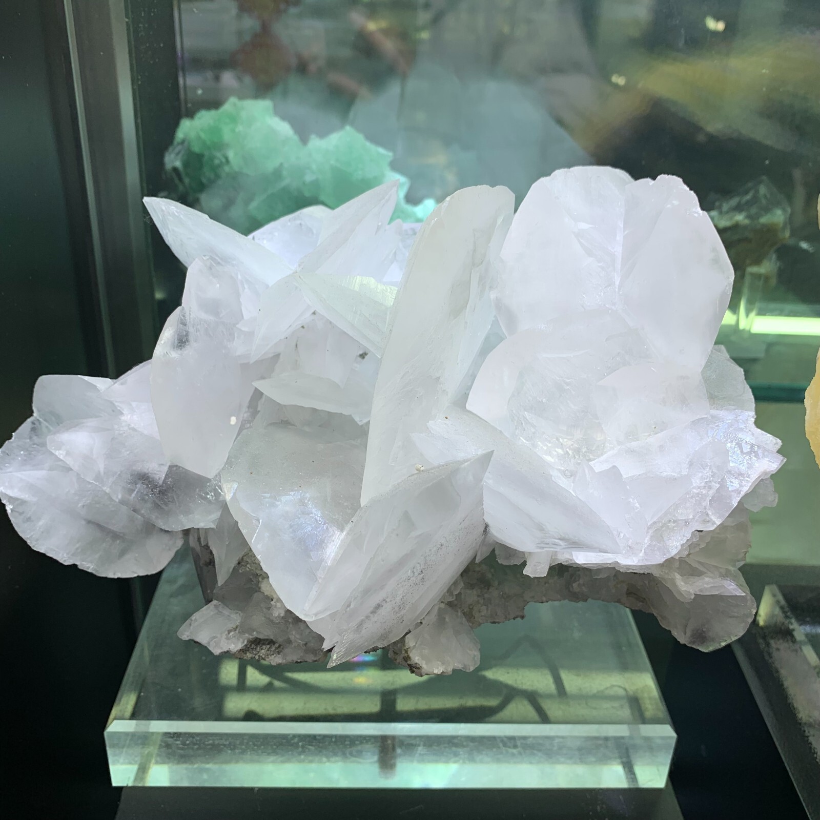 11.6LB Top Natural calcite Quartz Crystal Mineral Specimen reiki+stand