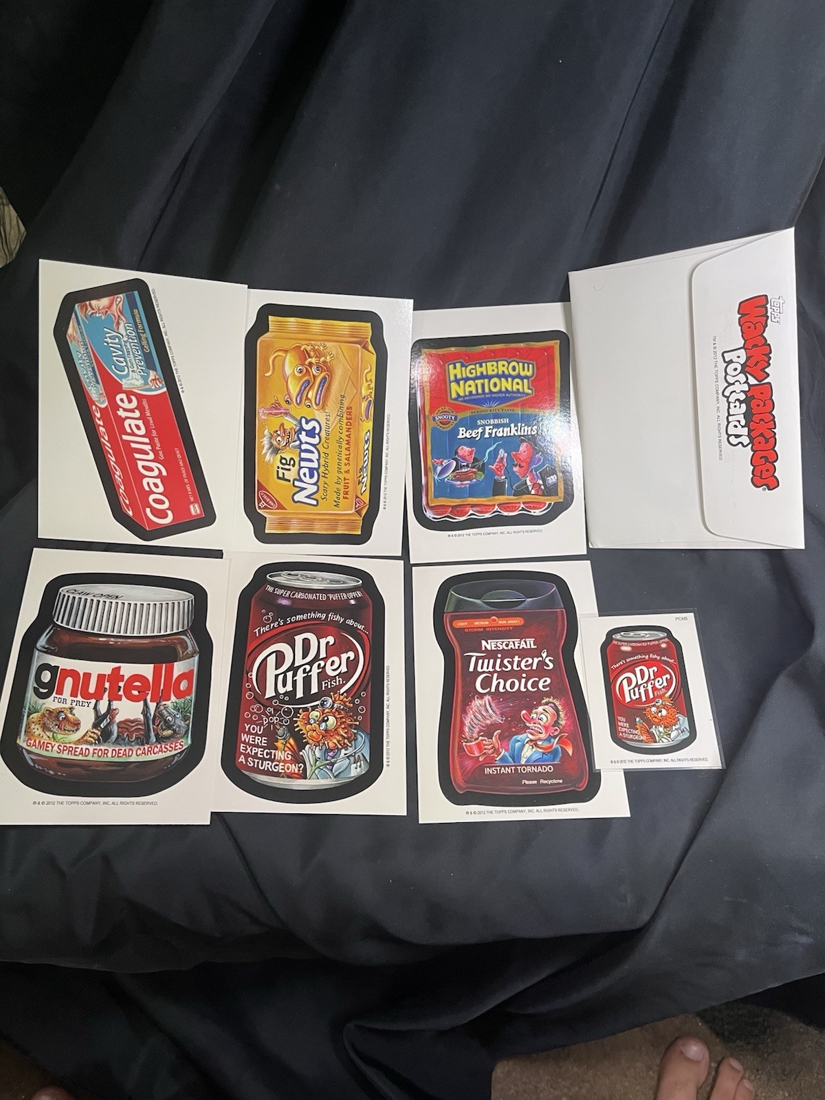 TOPPS 2012 WACKY PACKAGES POST CARD SET W DR PUFFER PCM5 BONUS CARD