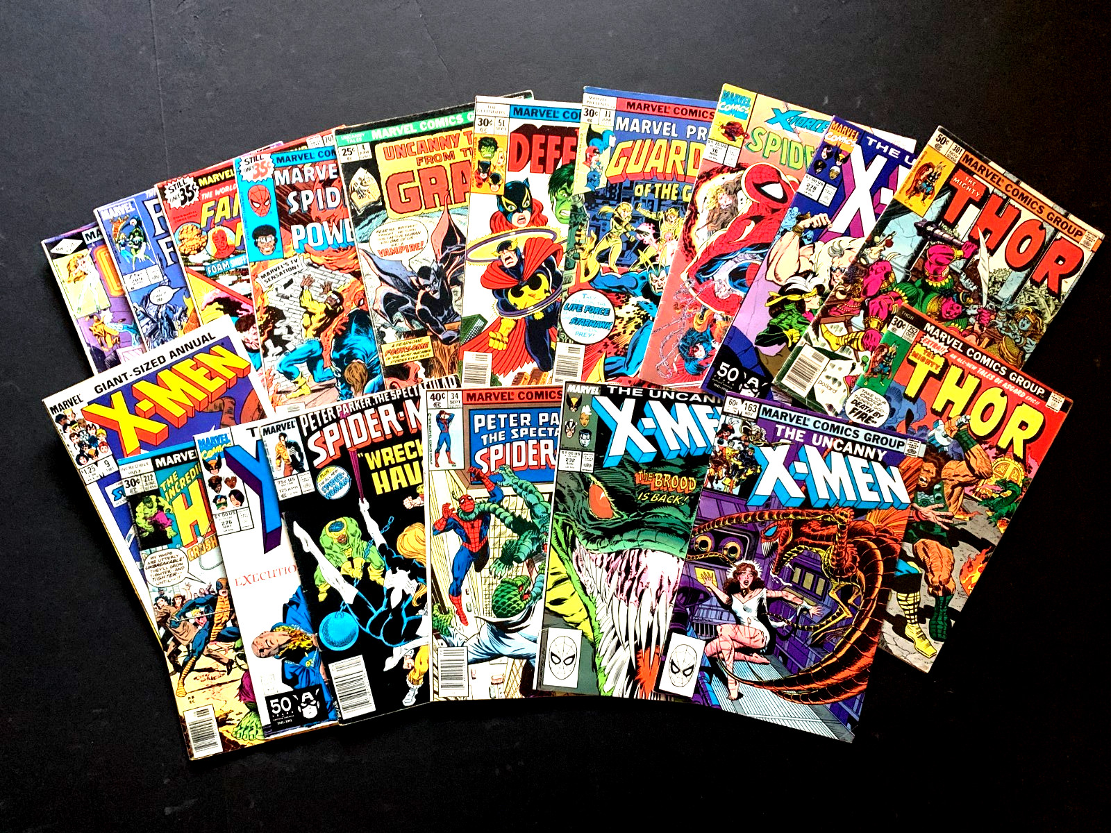 Vintage Mixed Lot  Marvel Comics Late 70's-80's, Perfect For Kids or Collectors
