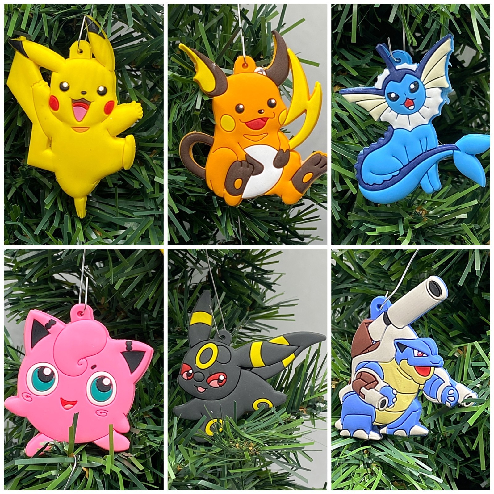 Pokemon 6 piece Vinyl Ornament Set