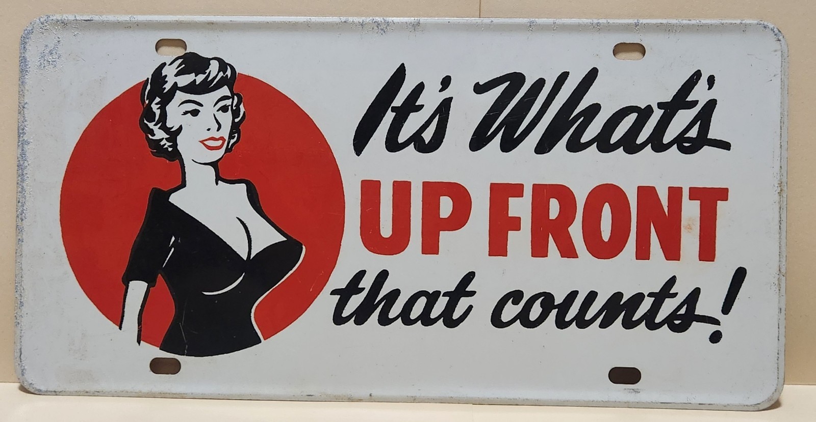 1960s New Old Stock Novelty License Plate 