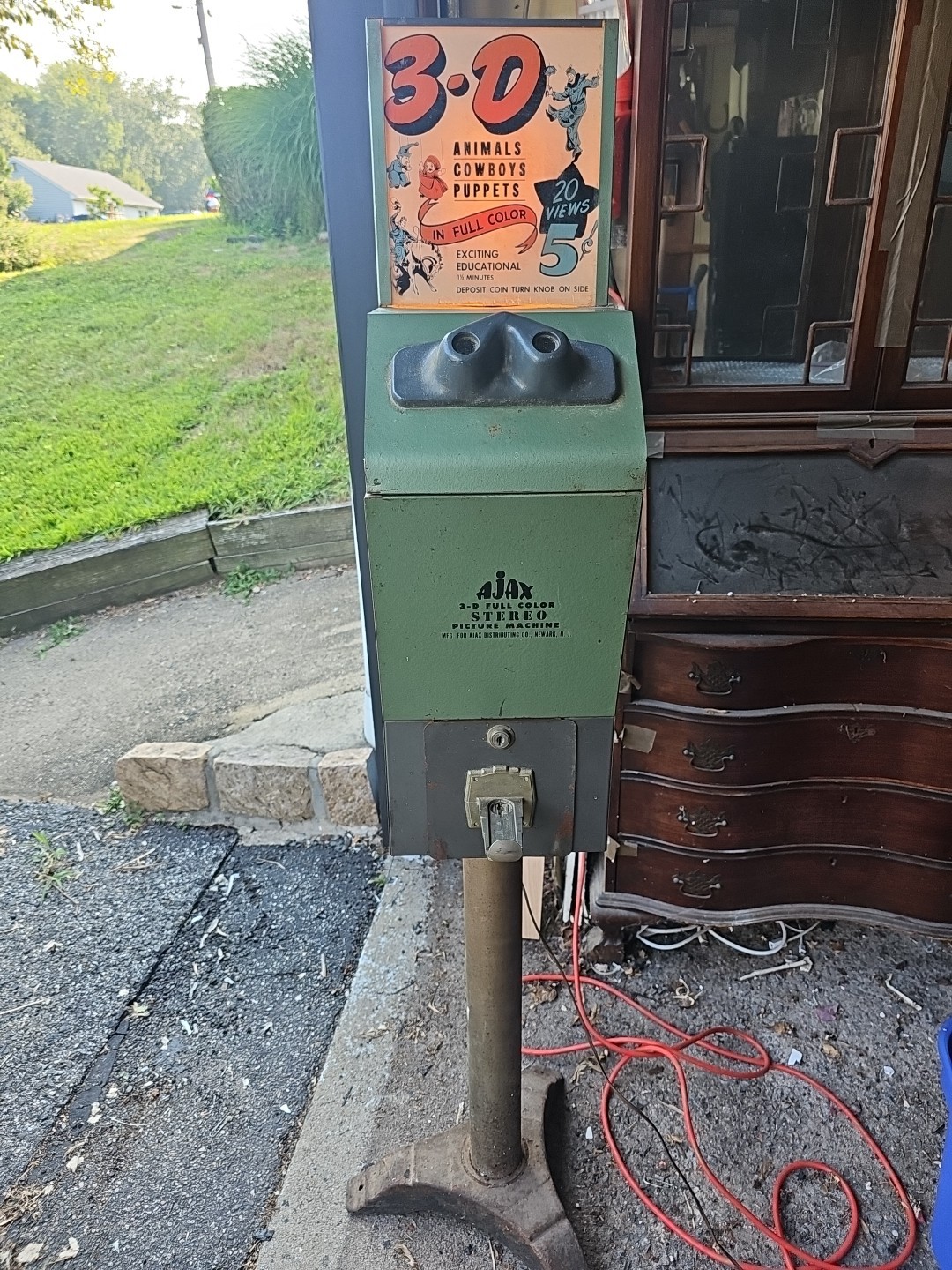 RARE VTG 1950s Ajax 3-D Full Color Stereo Picture Machine. Tested Working