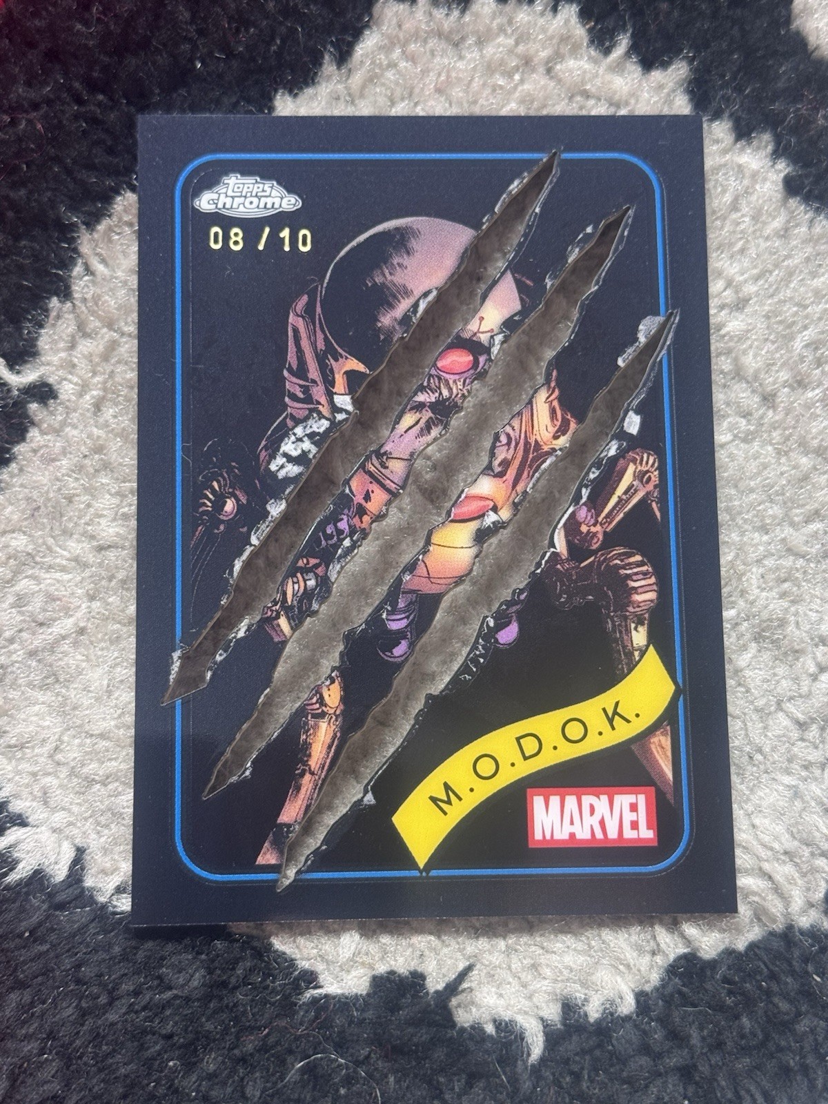 2025 Topps Chrome Marvel M.O.D.O.K. Clawed Black Refractor /10 #117