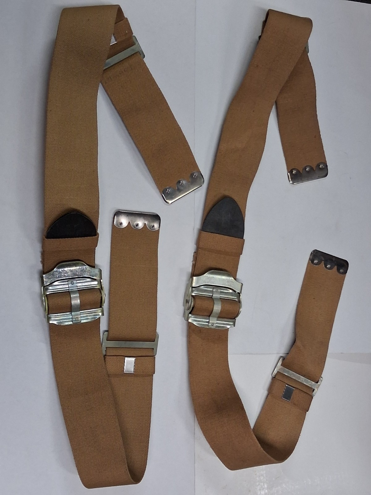 Lot Of 2 WWII Safety Belts M8 Armored Car Jeep Tank Seat Belt Ford Motor Co. NOS