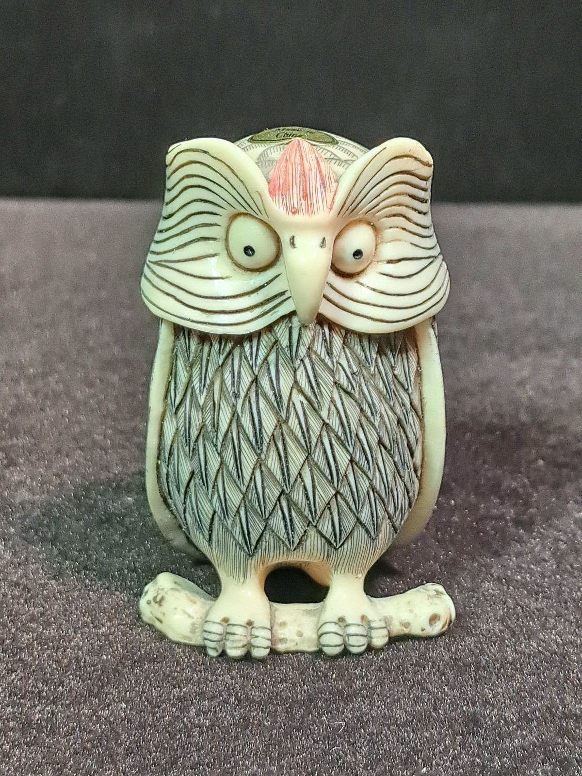 vintage imitation netsuke owl