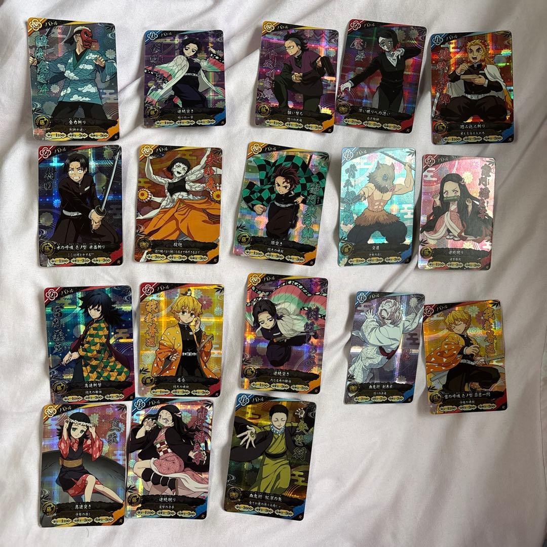 Demon Slayer Kimetsu no Yaiba Nichirin Battle Slash R18 Card Set 18pcs Arcade KO