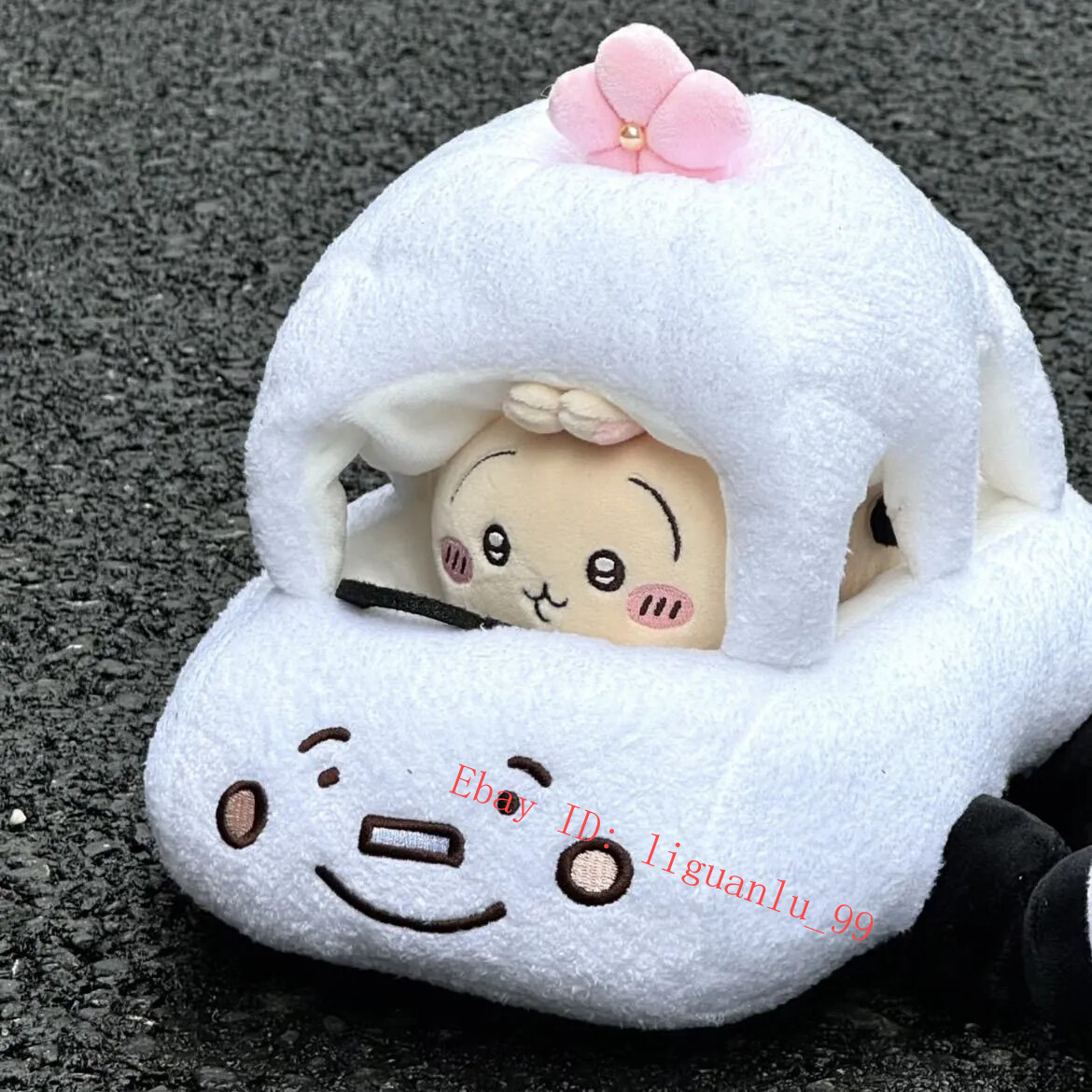 Chiikawa Rakko Driving Vehicle Plush Doll Toy Rakko Car for Hachiwarem Usagi