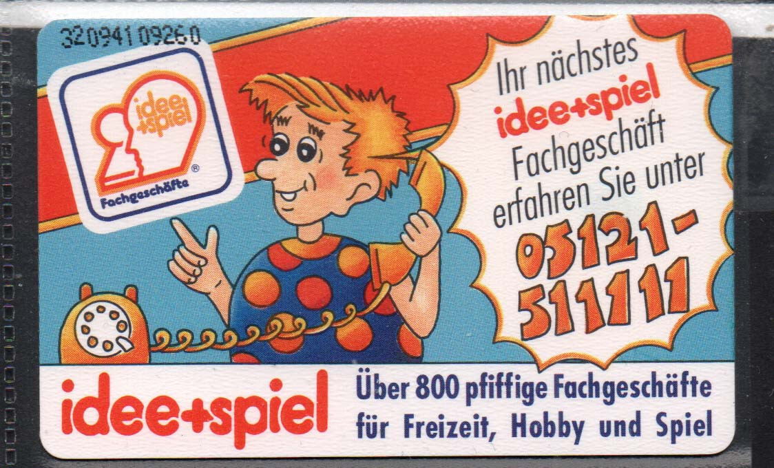 TV691 - TK Telephone Card S 75 11.92 - Idea + Game, Mod.20, DD 3209, Full 12 DM