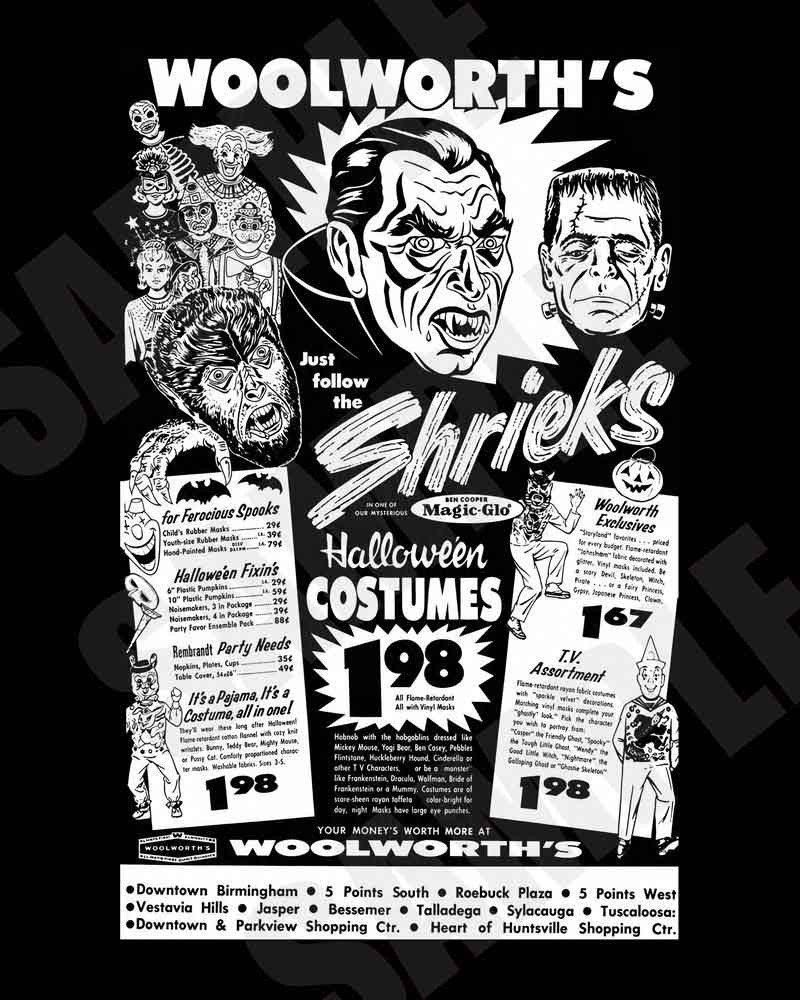 Woolworths Halloween Newspaper Circular Ad Alabama October 1964 Repro 8x10 Photo