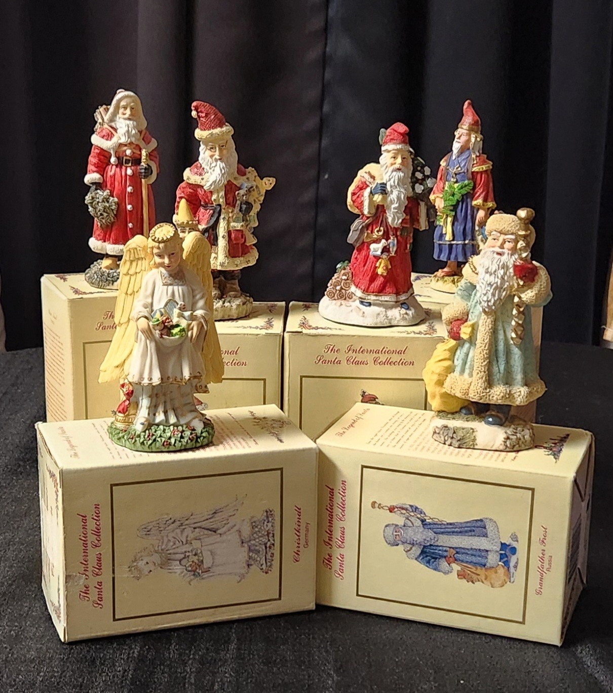 Vintage International Santa Claus Collection From 1990 Six Figurines