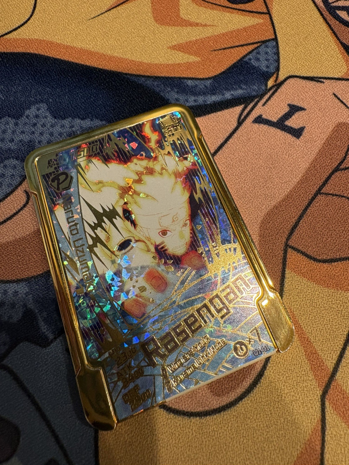 Naruto Emblem Battle Ultra Rare Gold Naruto Uzumaki U1-01 6-Star Emblem