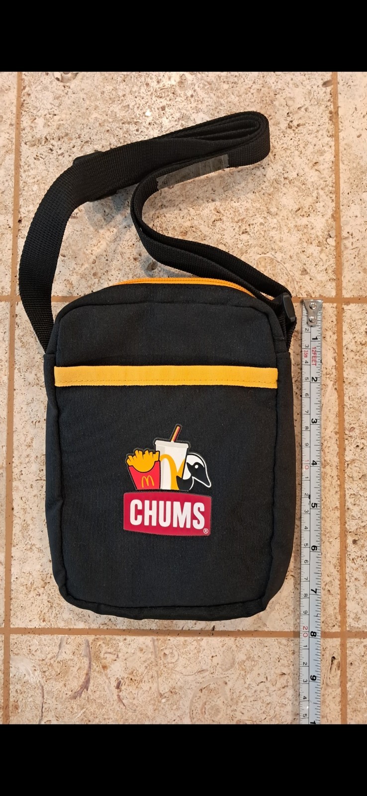 Chums x McDonald\'s Japan 2023 Black Crossbody Bag