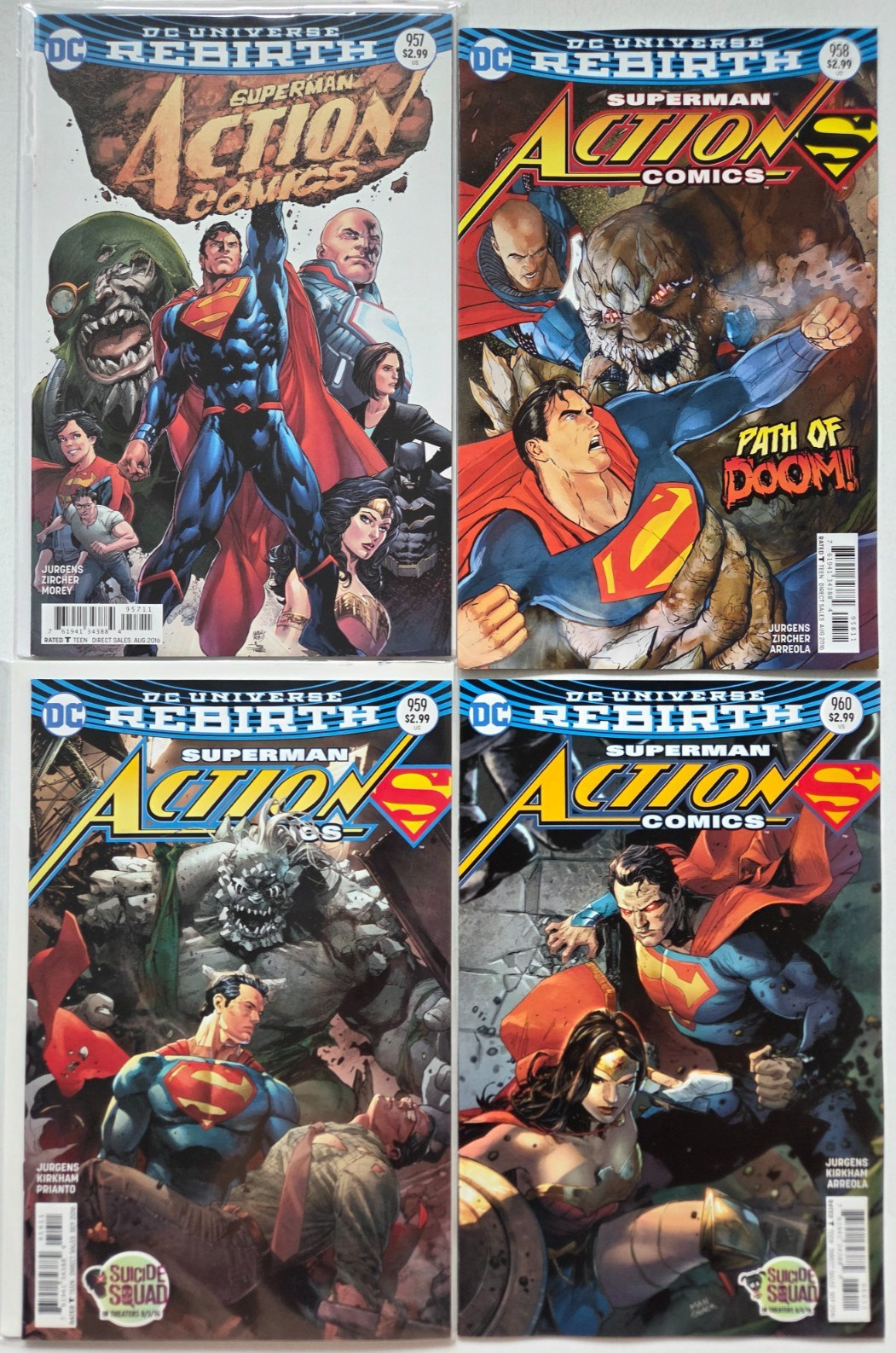 SUPERMAN ACTION COMICS SET OF 46 ISSUES (2016) DC FROM #957-1000 NEAR FULL RUN