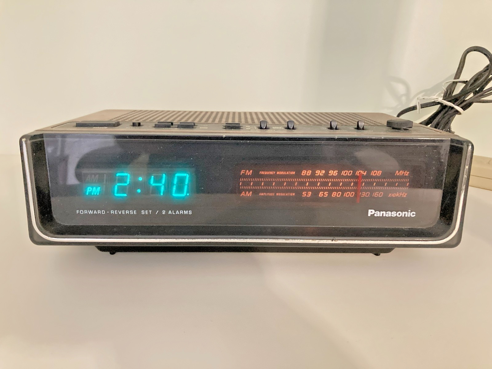*Tested* Vintage Panasonic Clock Radio AM/FM Model RC-95