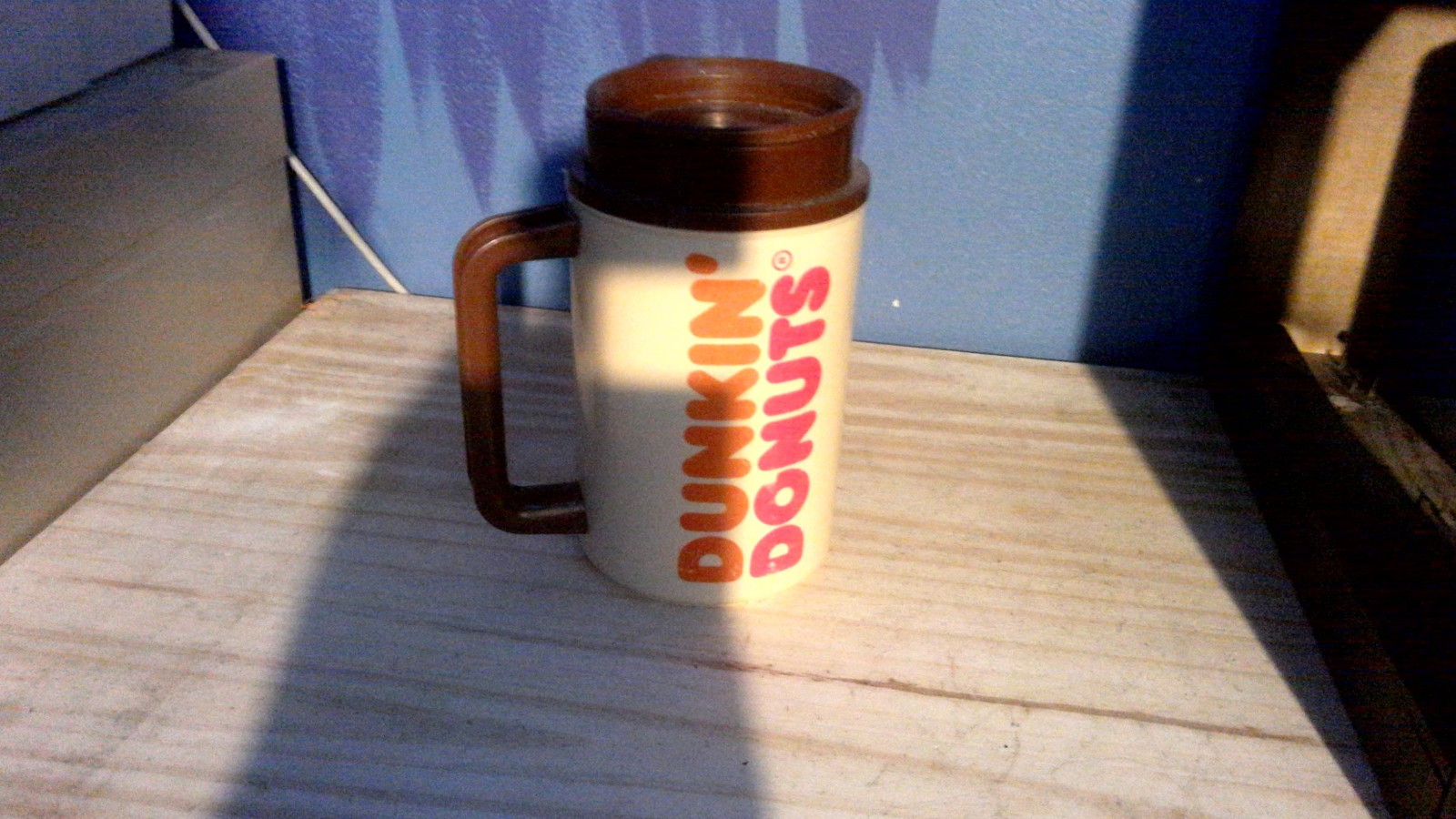 Vintage 1980’s Dunkin Donuts Giant Coffee Travel Mug  Thermo Hot/Cold 24oz