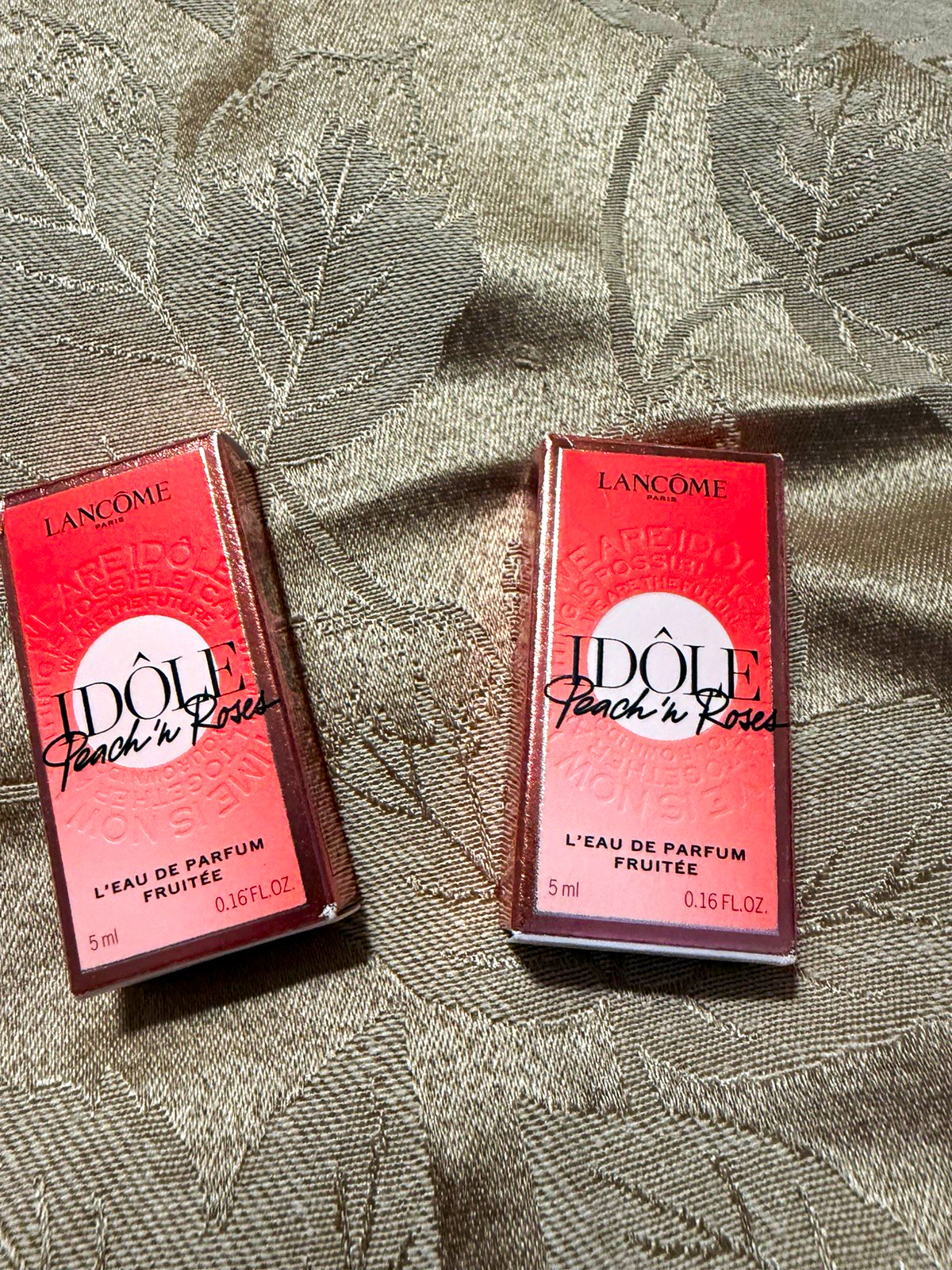 Lancôme Idôle Peach 'n Roses Eau de Parfum Mini 5ml/0.16oz Lot of 2