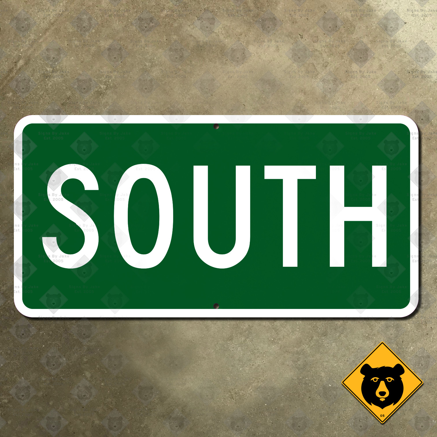 Business California SOUTH auxiliary banner highway 1961 road route sign 12x6