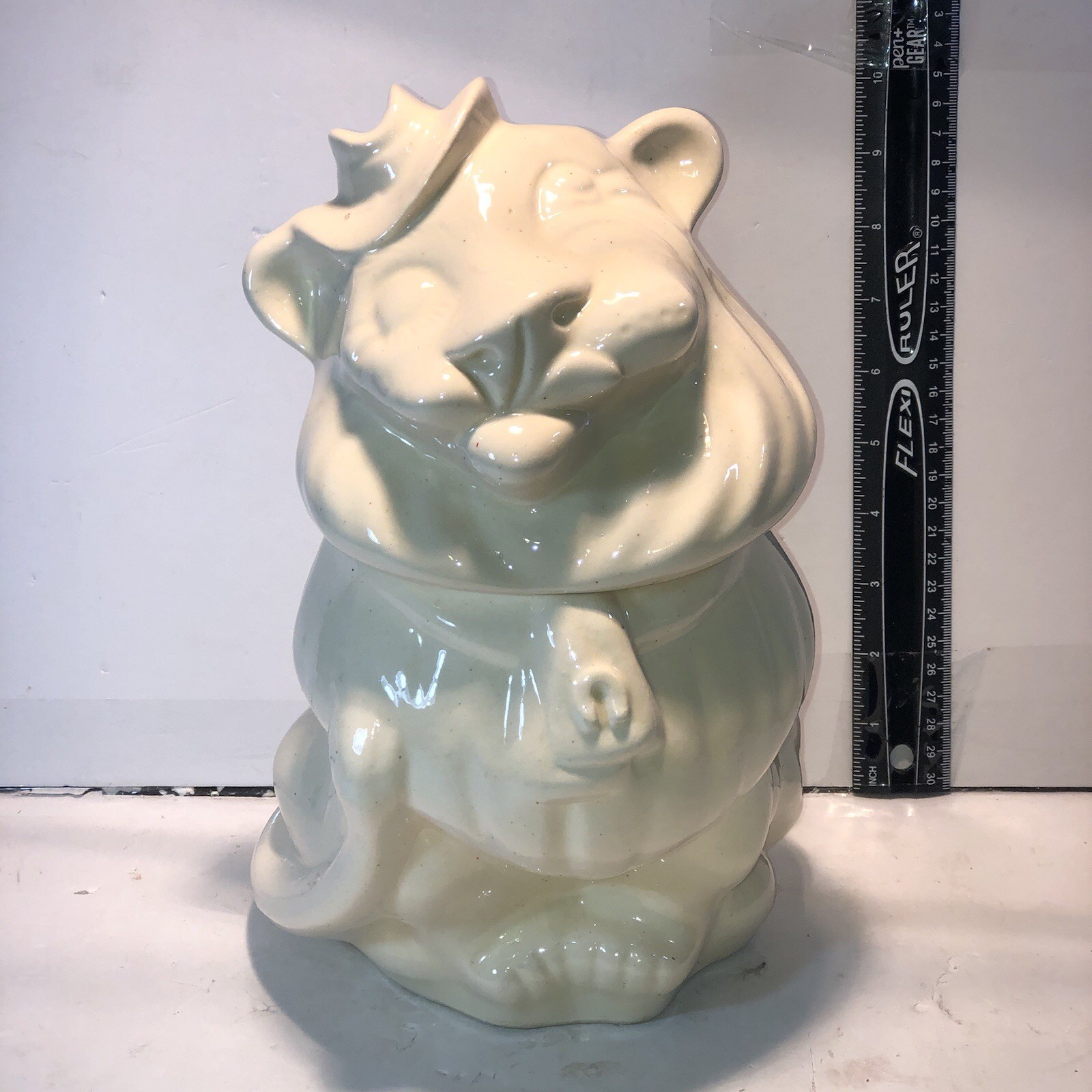 VINTAGE 1940'S BELMONT WINKING LION COOKIE JAR