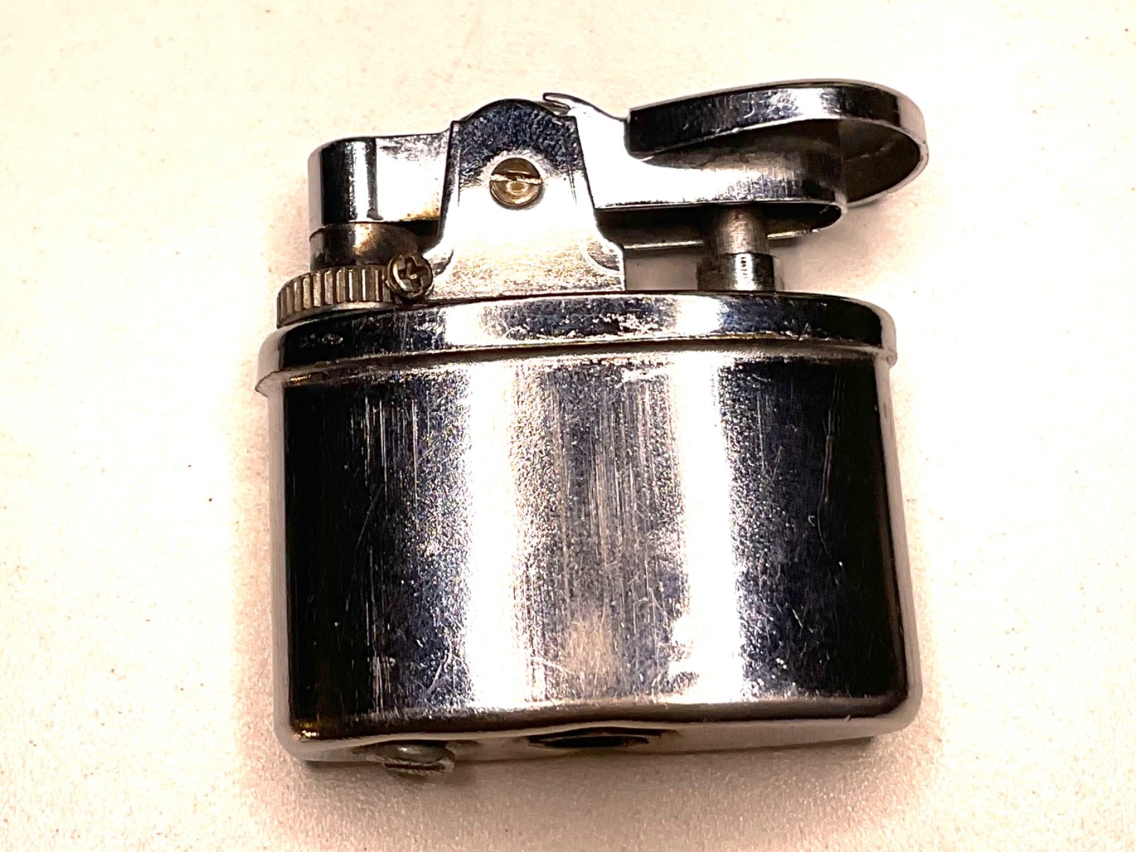 Vintage Japan Chrome Butane Gas Pipe Lighter Lift Arm 1960s 1970s