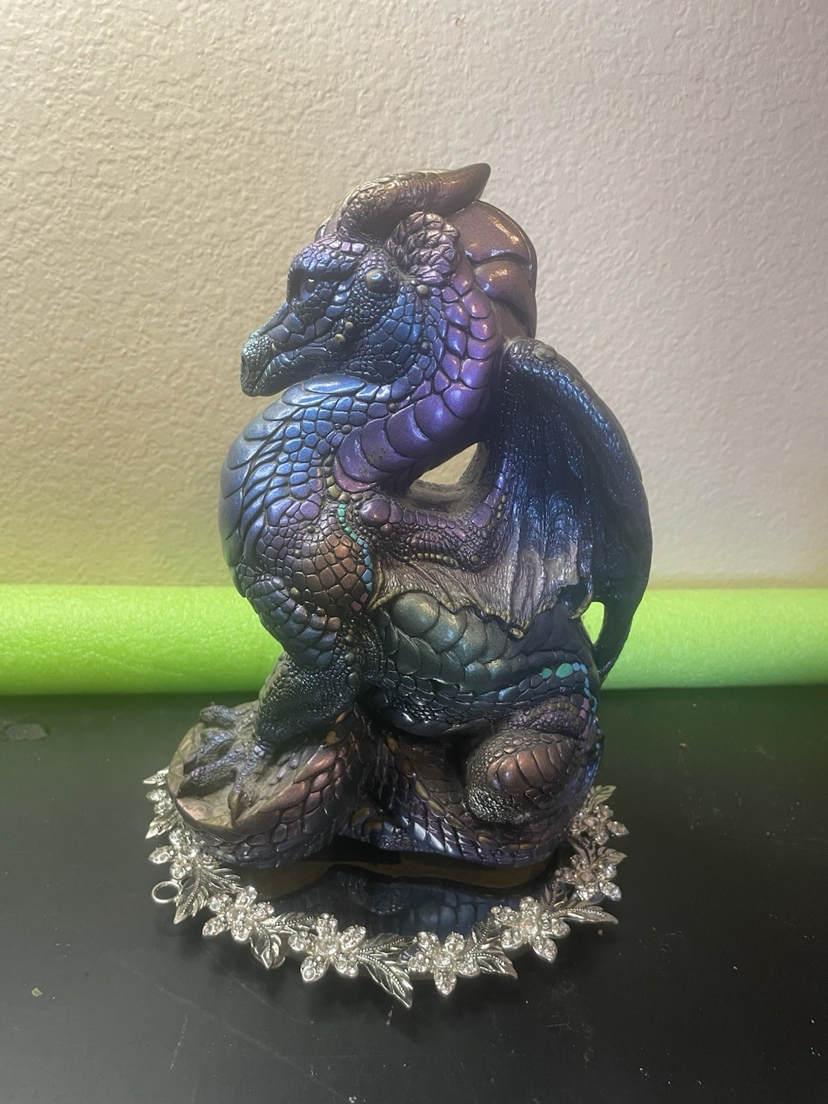 Gorgeous Windstone Editions 10” Peacock Dragon By Melody Pena California 
