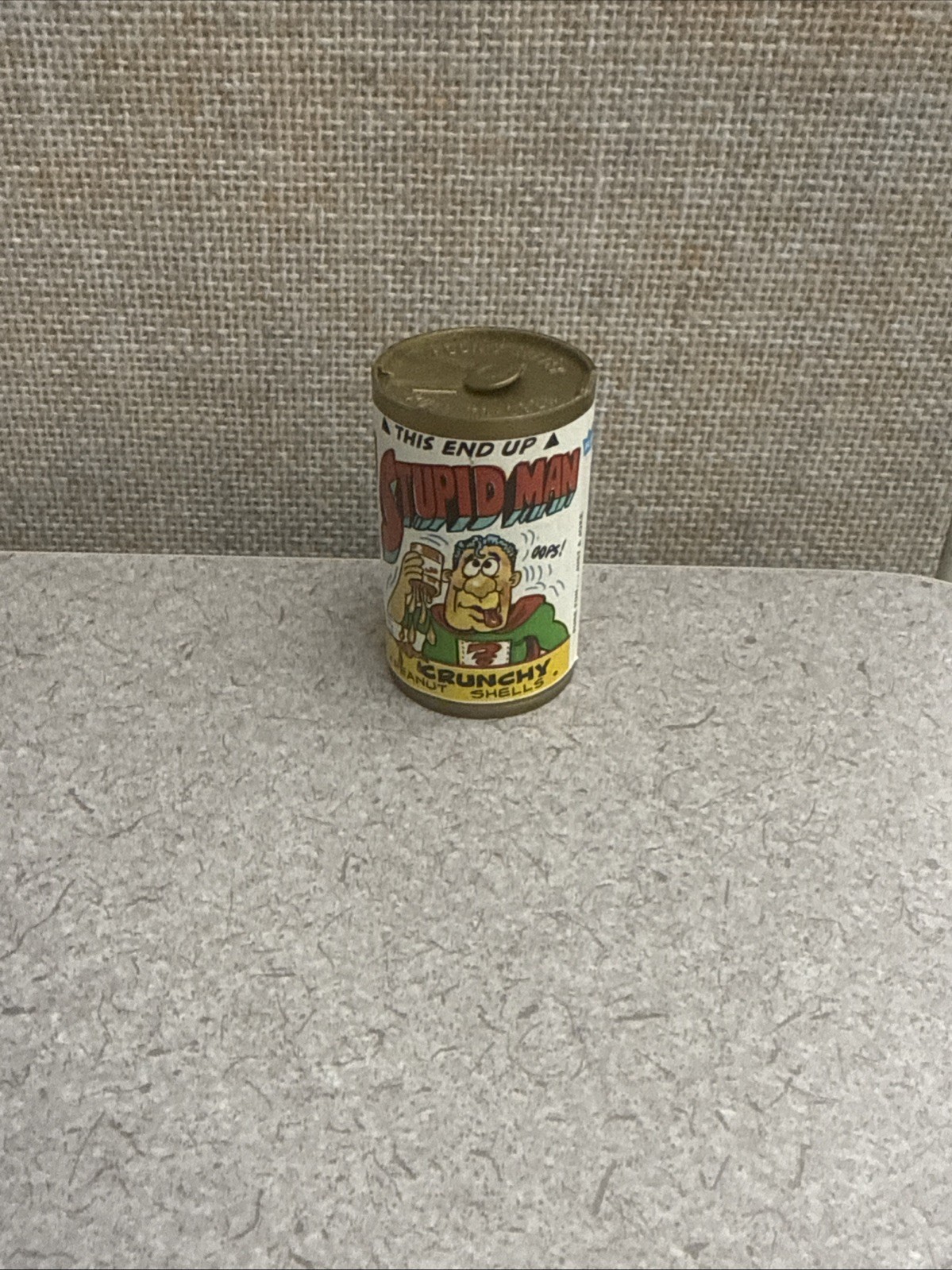 Vintage Fleer Crazy Can Candy Stupid Man #14 Container Comic Novelty