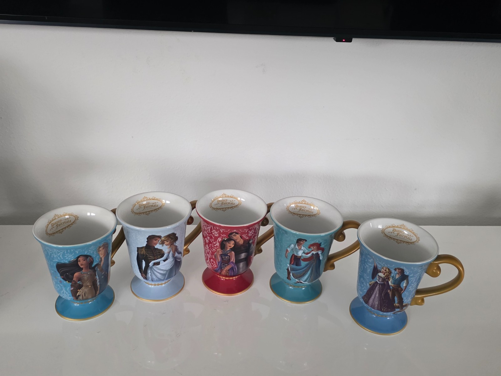 NEW  5~Disney fairytale designer collection mugs~ RARE