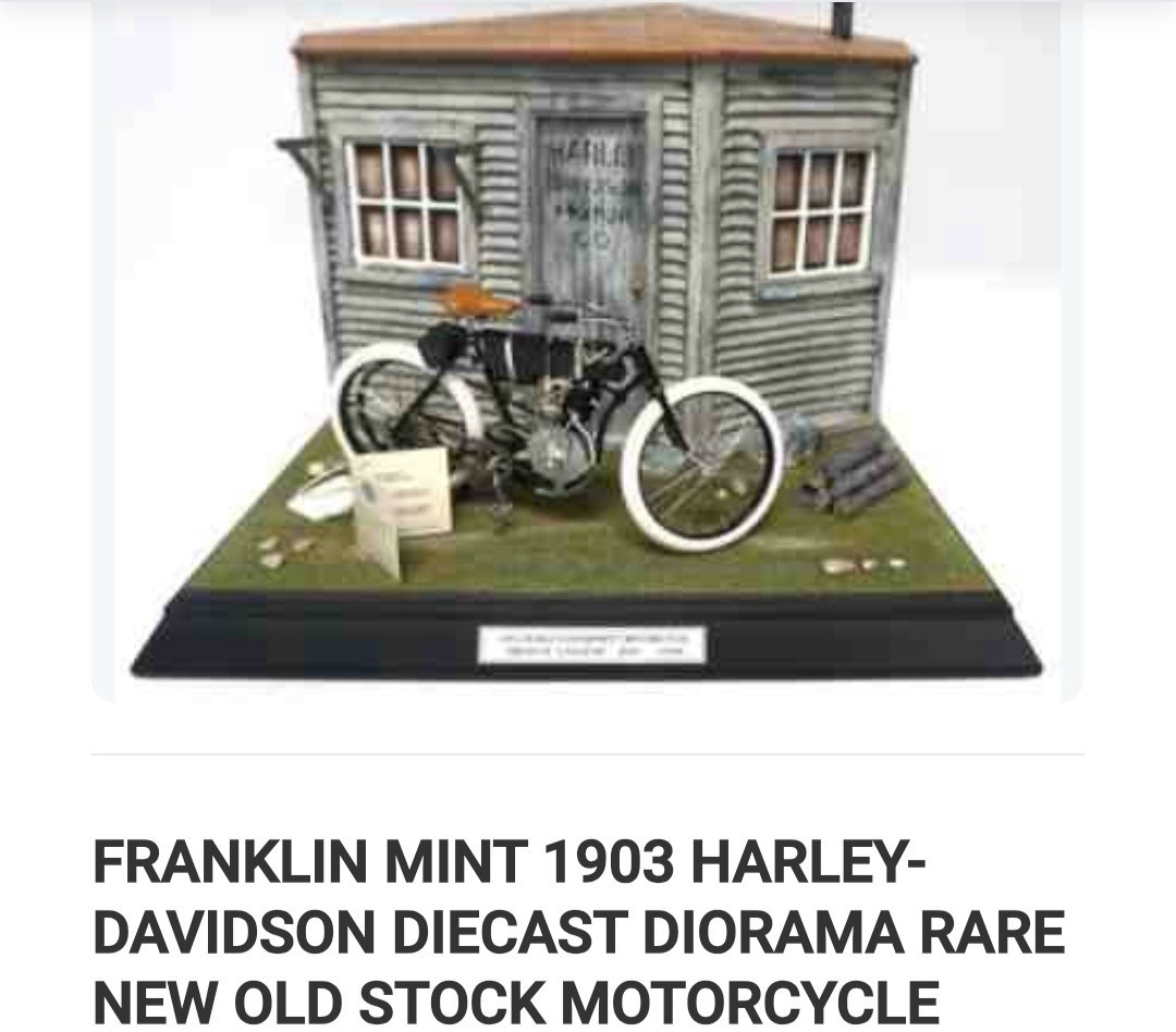 Franklin Mint 1903 Harley Davidson Birth of a Legend Diorama 1:10 COA 7362/9500