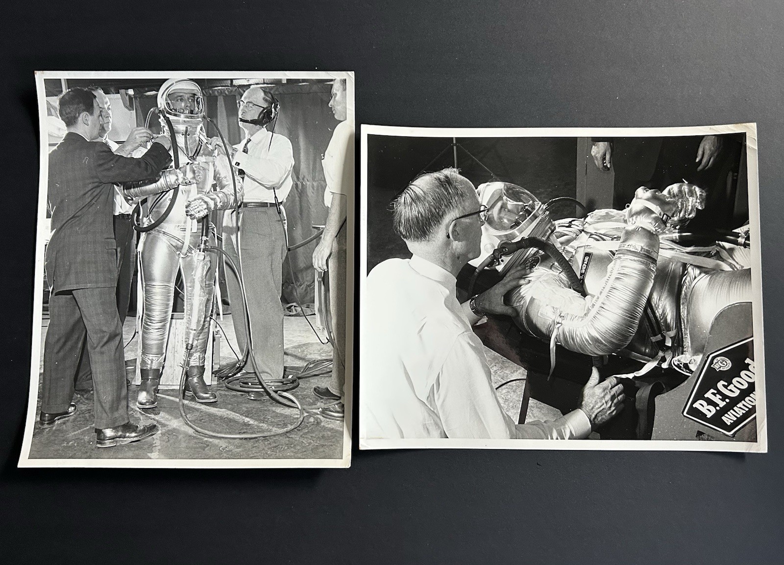 1961 NASA  Astronaut Alan B. Shepard, Jr., Silver Space Suit Press Photo Lot