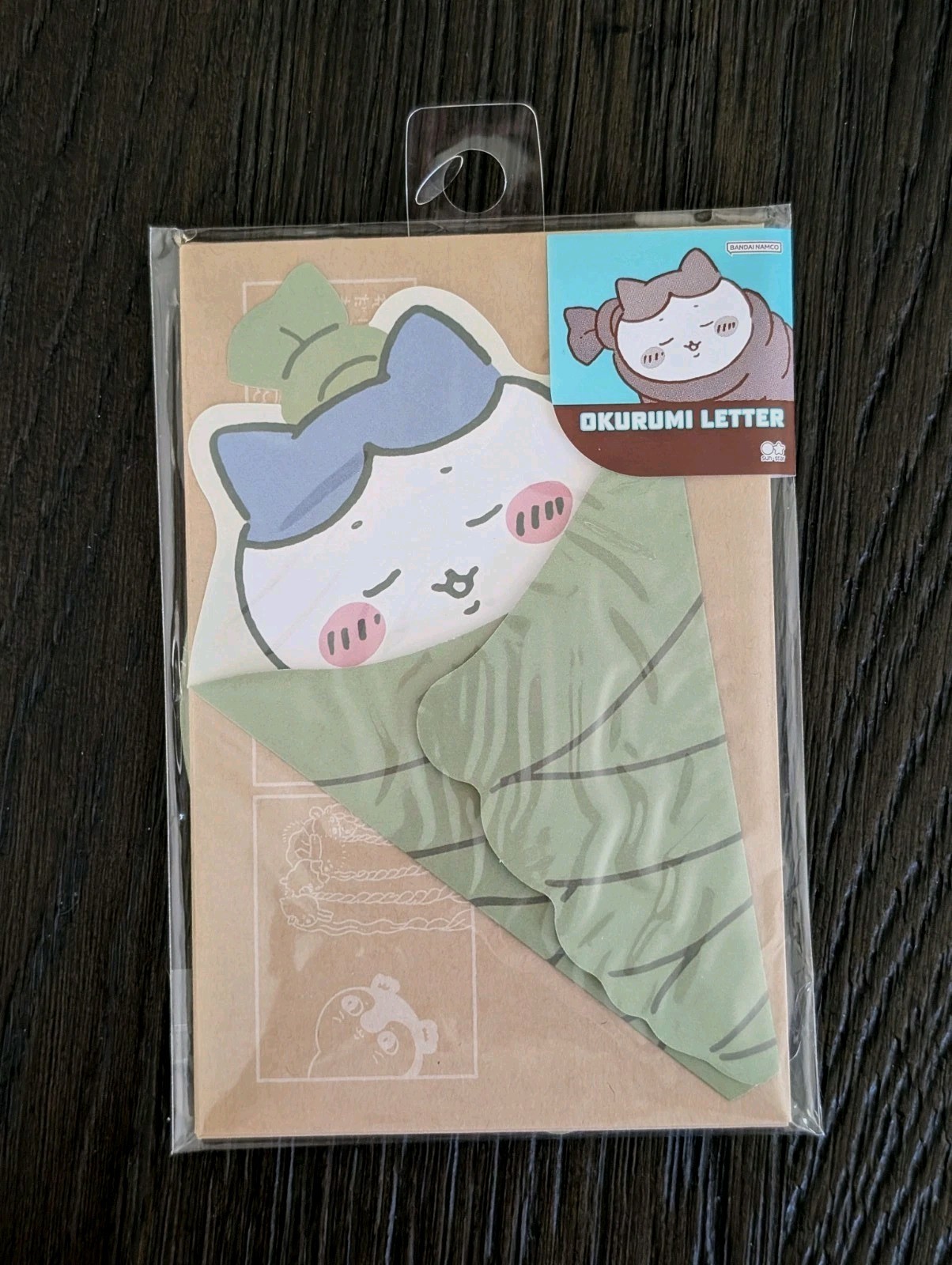 Official Chiikawa Movie Limited Hachiware Leaf Swaddle Letter Set Stationery
