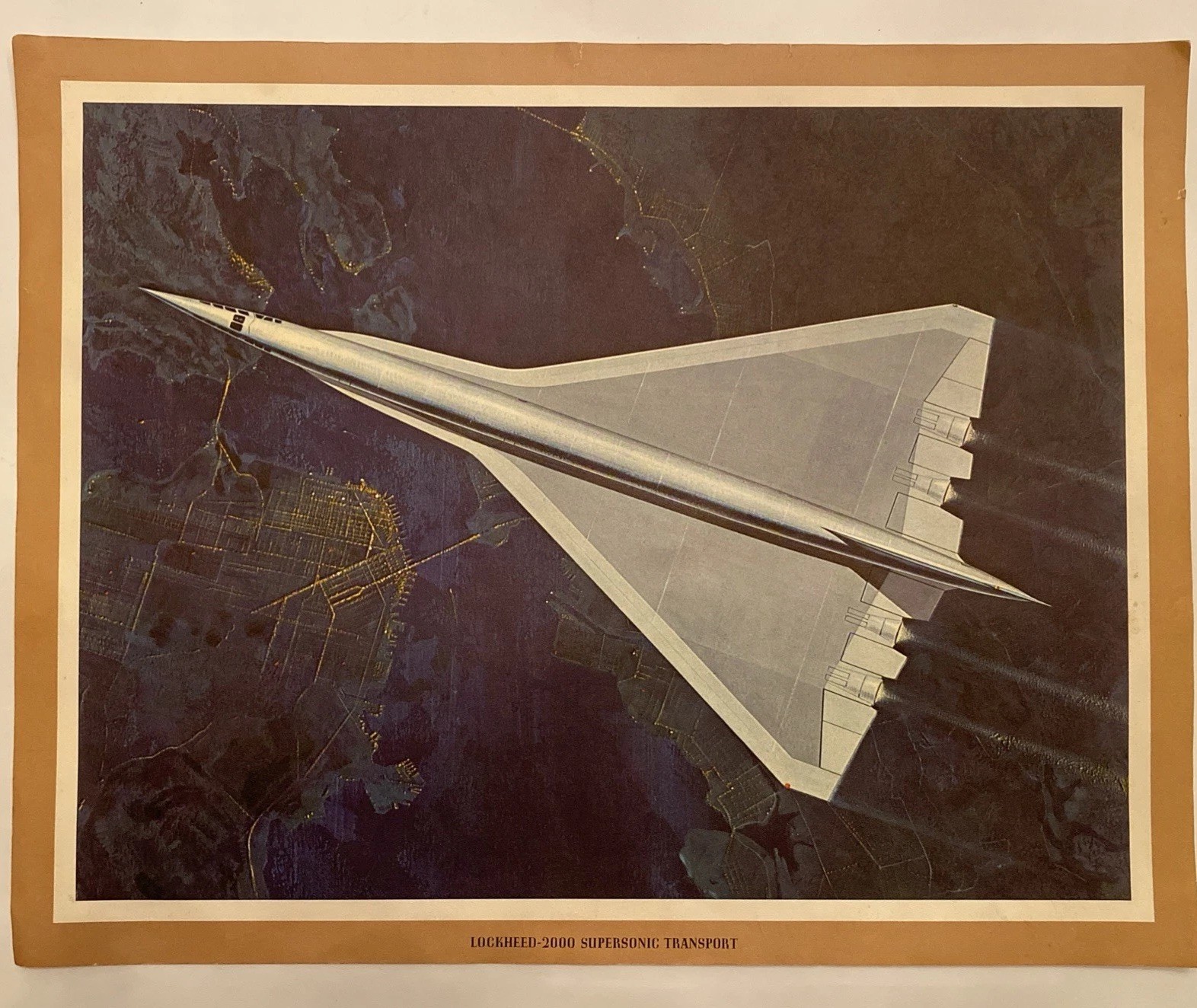 1960s Lockheed L-2000 SST Supersonic Transport 11x14 Promo Sheet