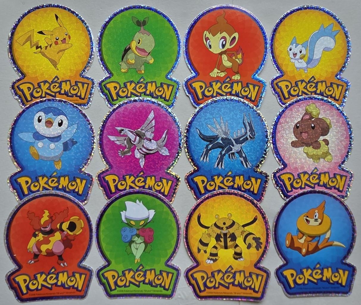12 Numbered Rare VTG 2008 Pokemon Vending Machine Stickers Series 1 Sandylion