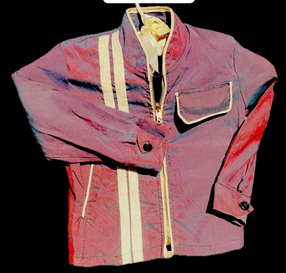 VTG 1968 Korean War 'Soldier' Authentic~ Souvenir Jacket • iridescent Raw Silk